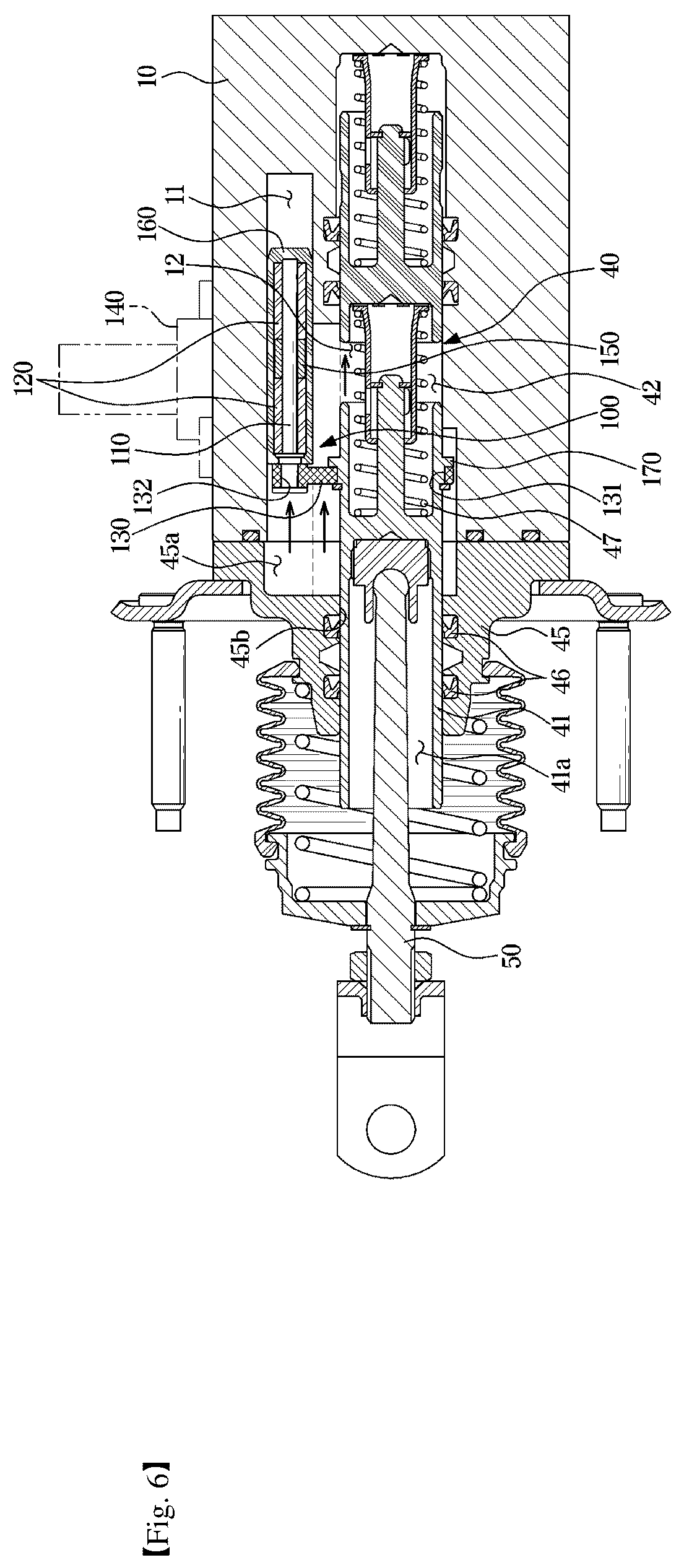 Patent US12092491 Figure 6 – Apparatus for sensing displacement of brake pedal