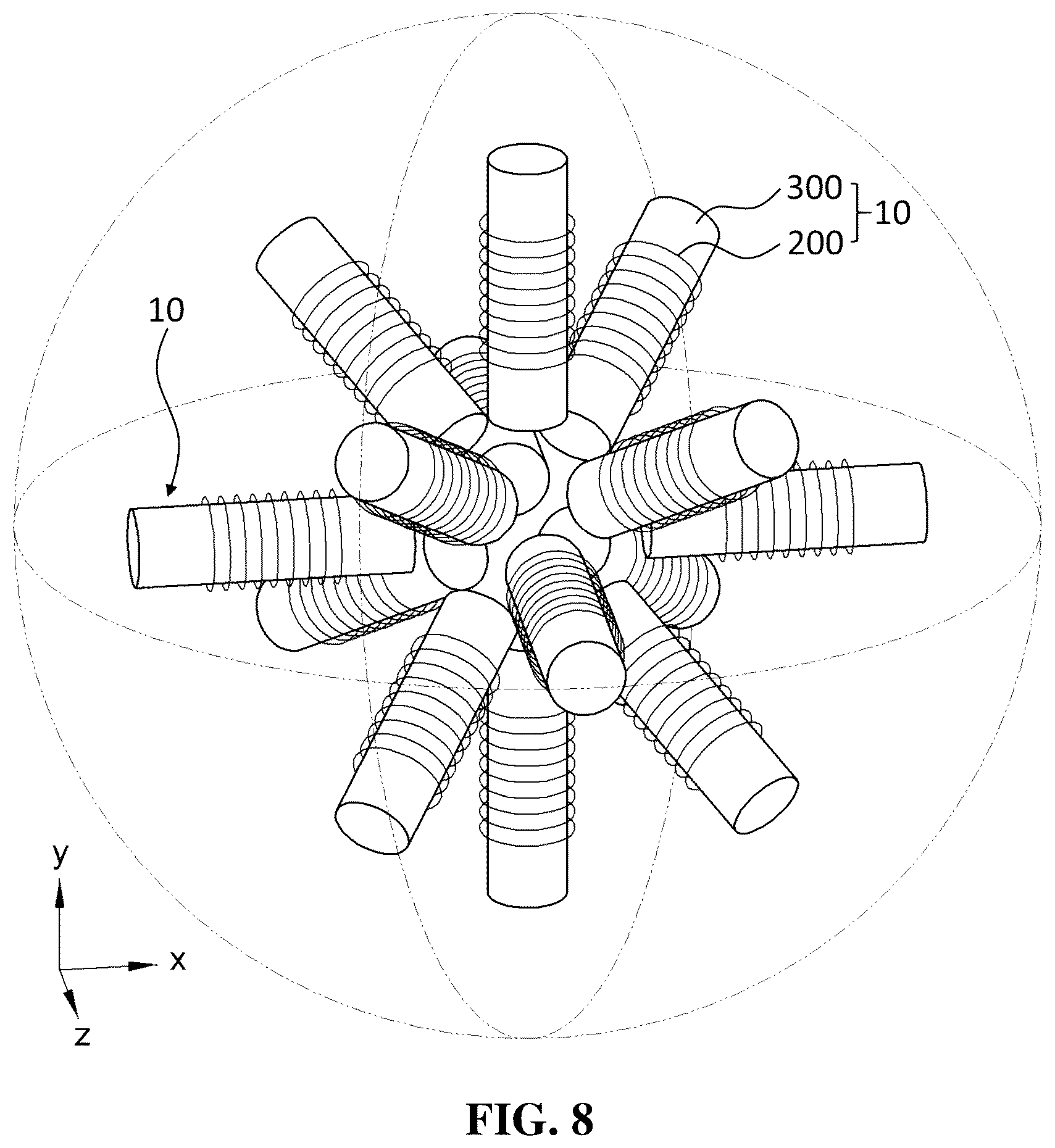 Patent US12092494 Figure 8 – Apparatus for non-polarity correction and displacement measurement of object using search coil type sensor