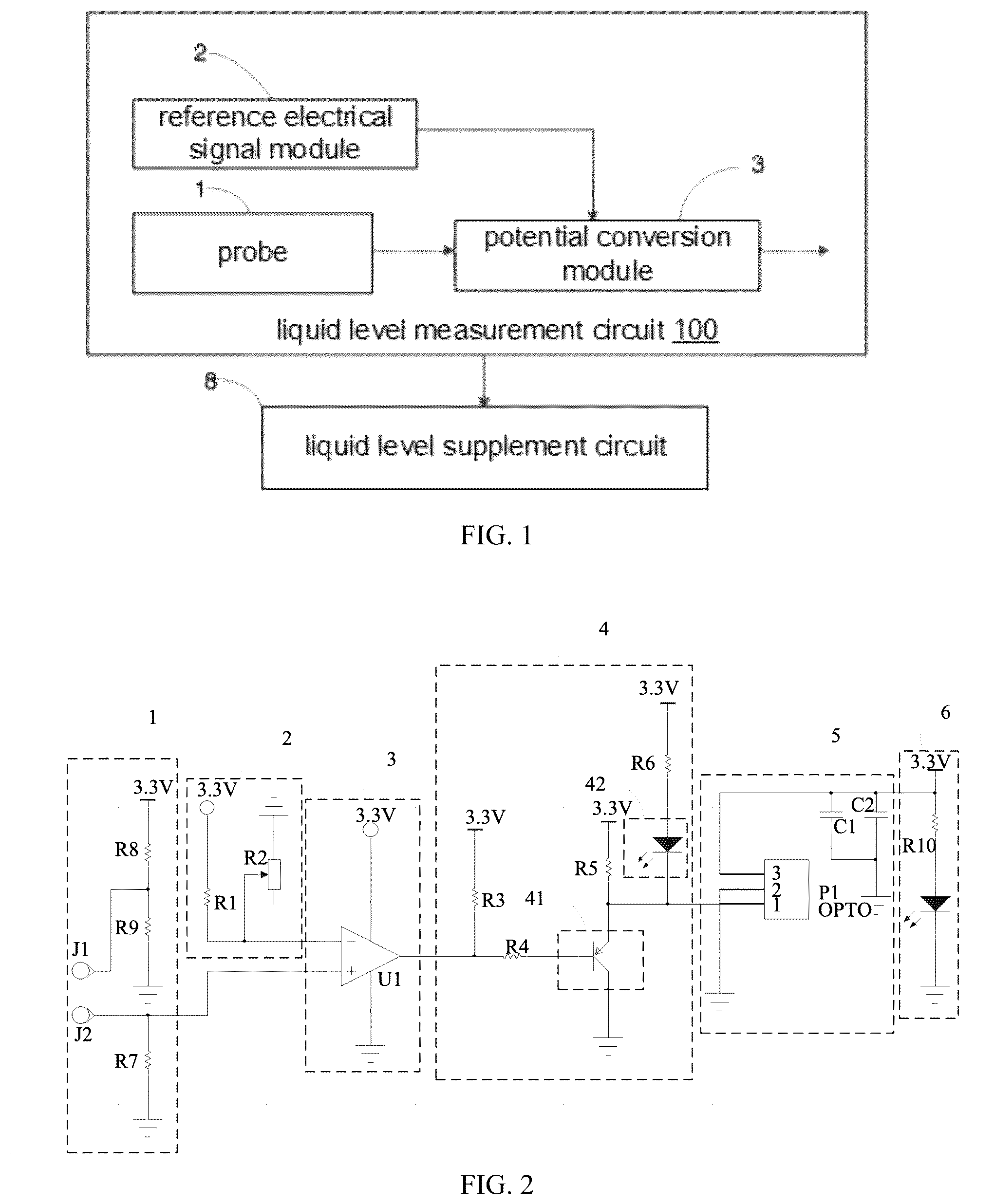 Patent US12092505 Figure 1 – Liquid level measurement circuit, apparatus and method