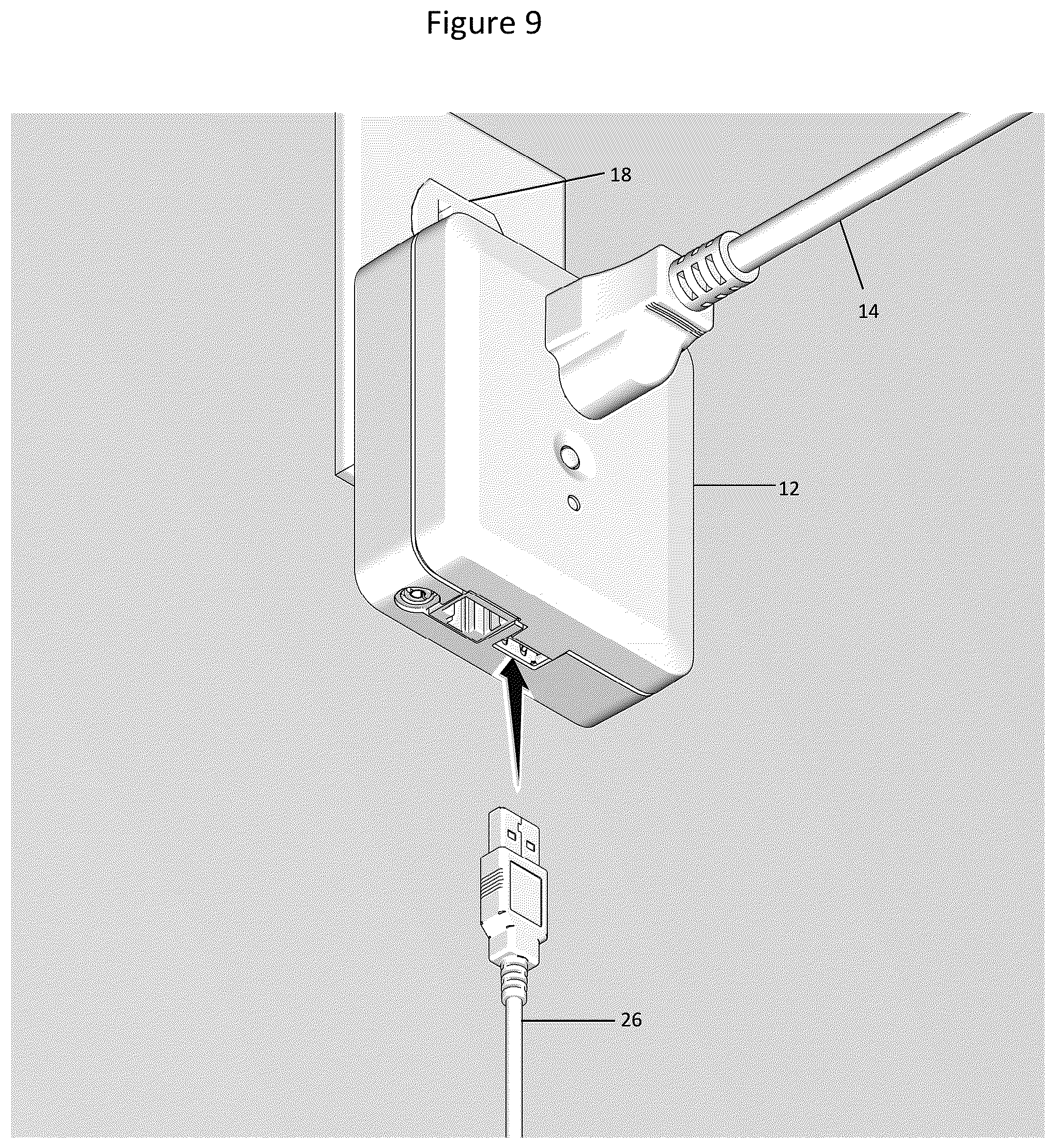 Patent US12092506 Figure 9 – Sump pump system, including water level sensor shield