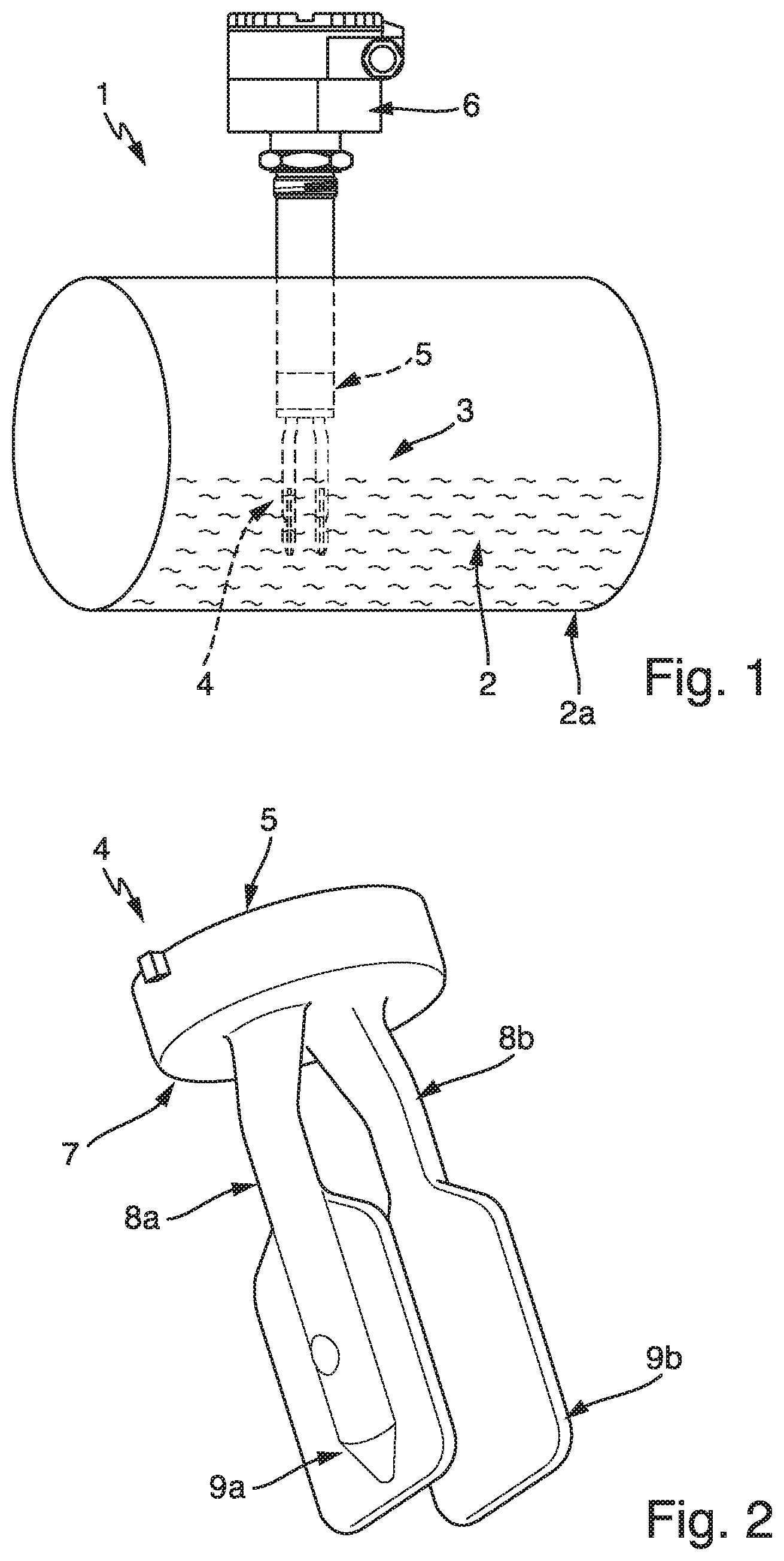 Patent US12092507 Figure 1 – Method for monitoring condition of vibronic sensor for determining and monitoring process variable of medium in container, involves determining status indicator from comparison measured value for amplitude and frequency with reference value