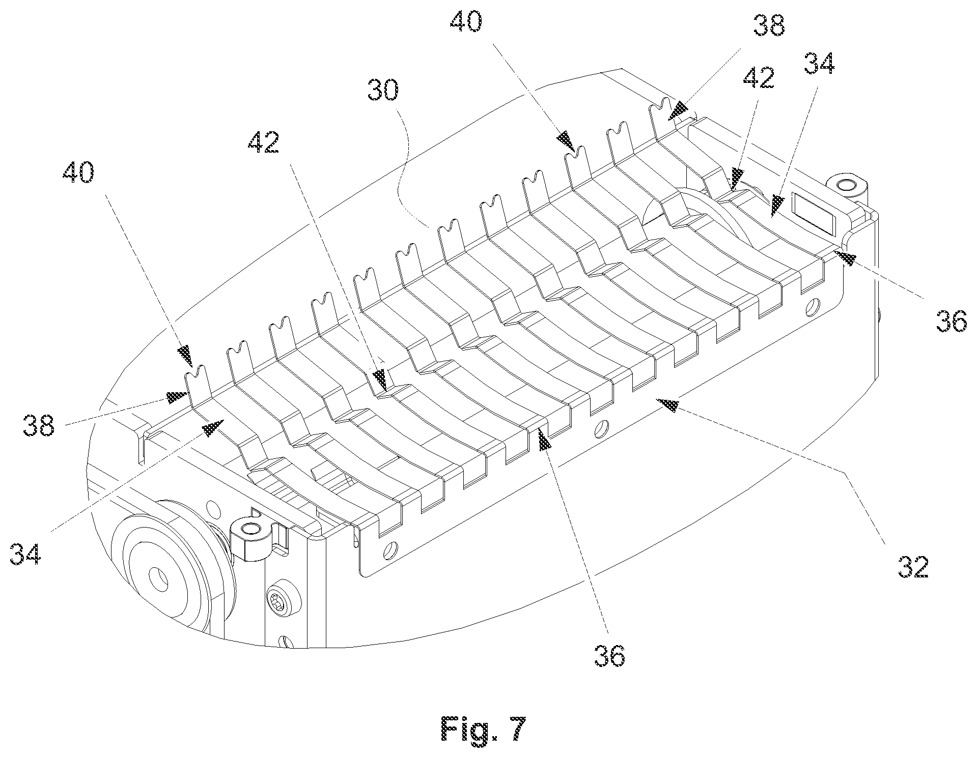 Patent US12092509 Figure 7 – Sample-handling-module and apparatus for calibrating a multi-channel liquid handling device