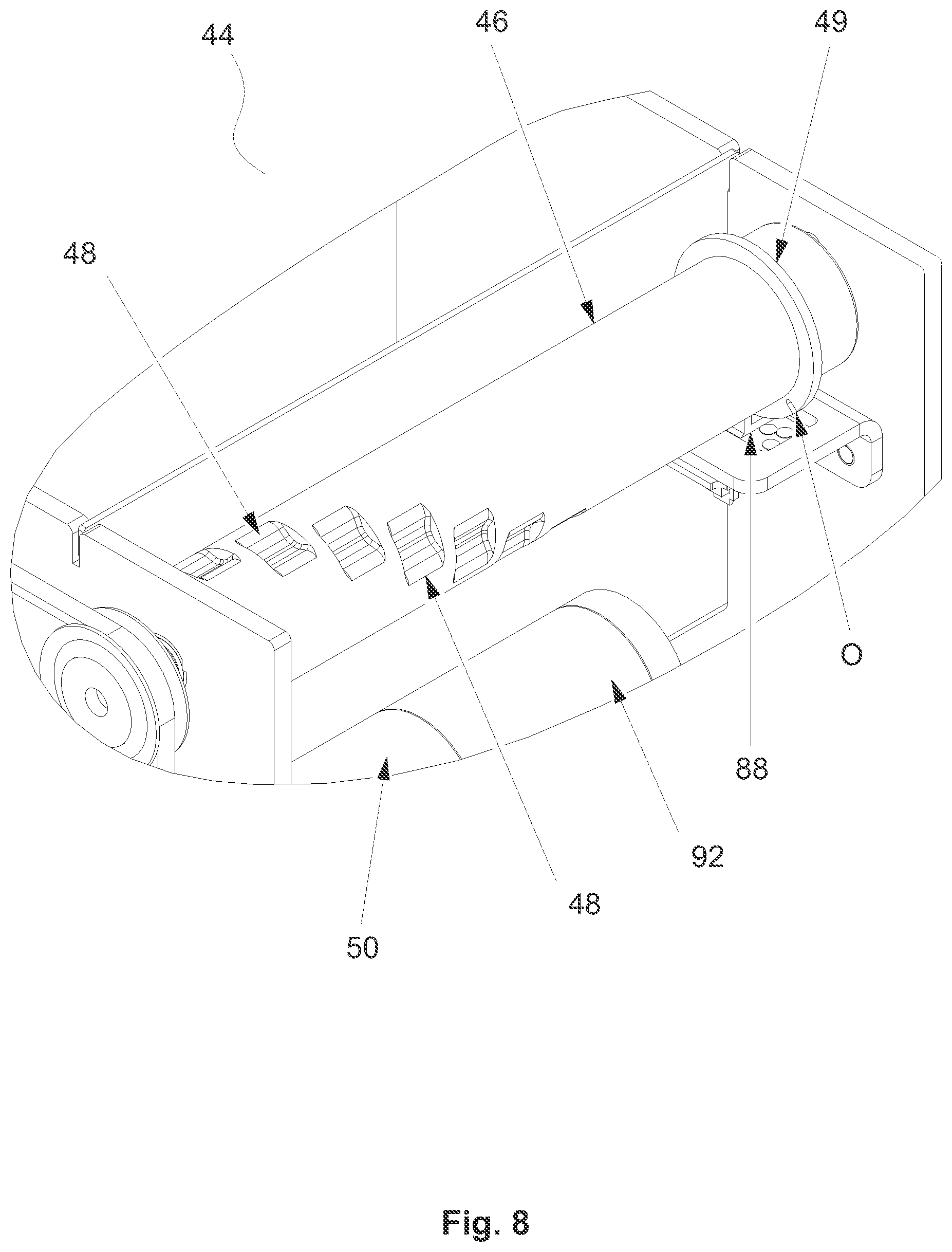 Patent US12092509 Figure 8 – Sample-handling-module and apparatus for calibrating a multi-channel liquid handling device