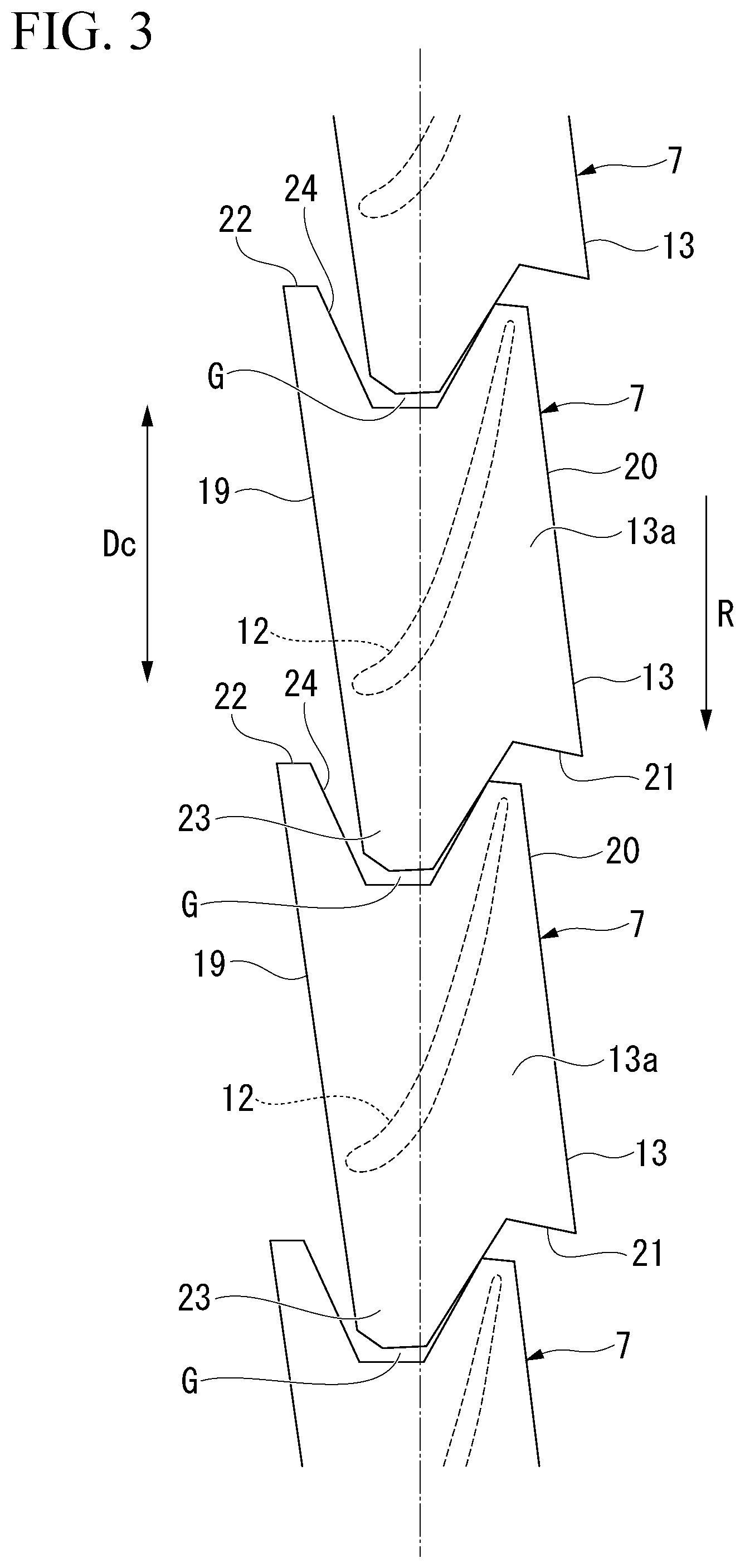 Patent US12092511 Figure 3 – Blade vibration monitoring device, blade vibration monitoring system, moving blade, and rotary machine