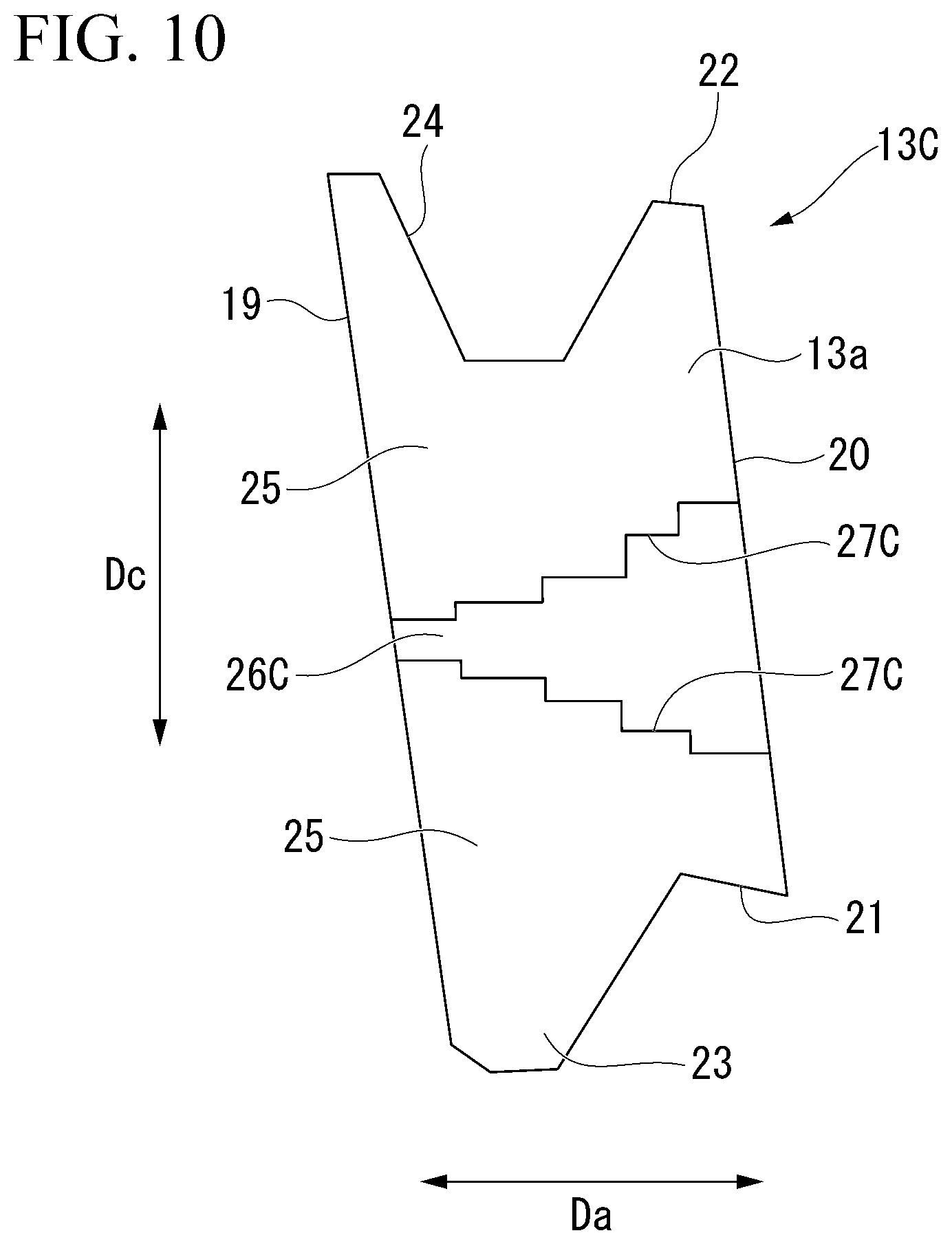 Patent US12092511 Figure 8 – Blade vibration monitoring device, blade vibration monitoring system, moving blade, and rotary machine