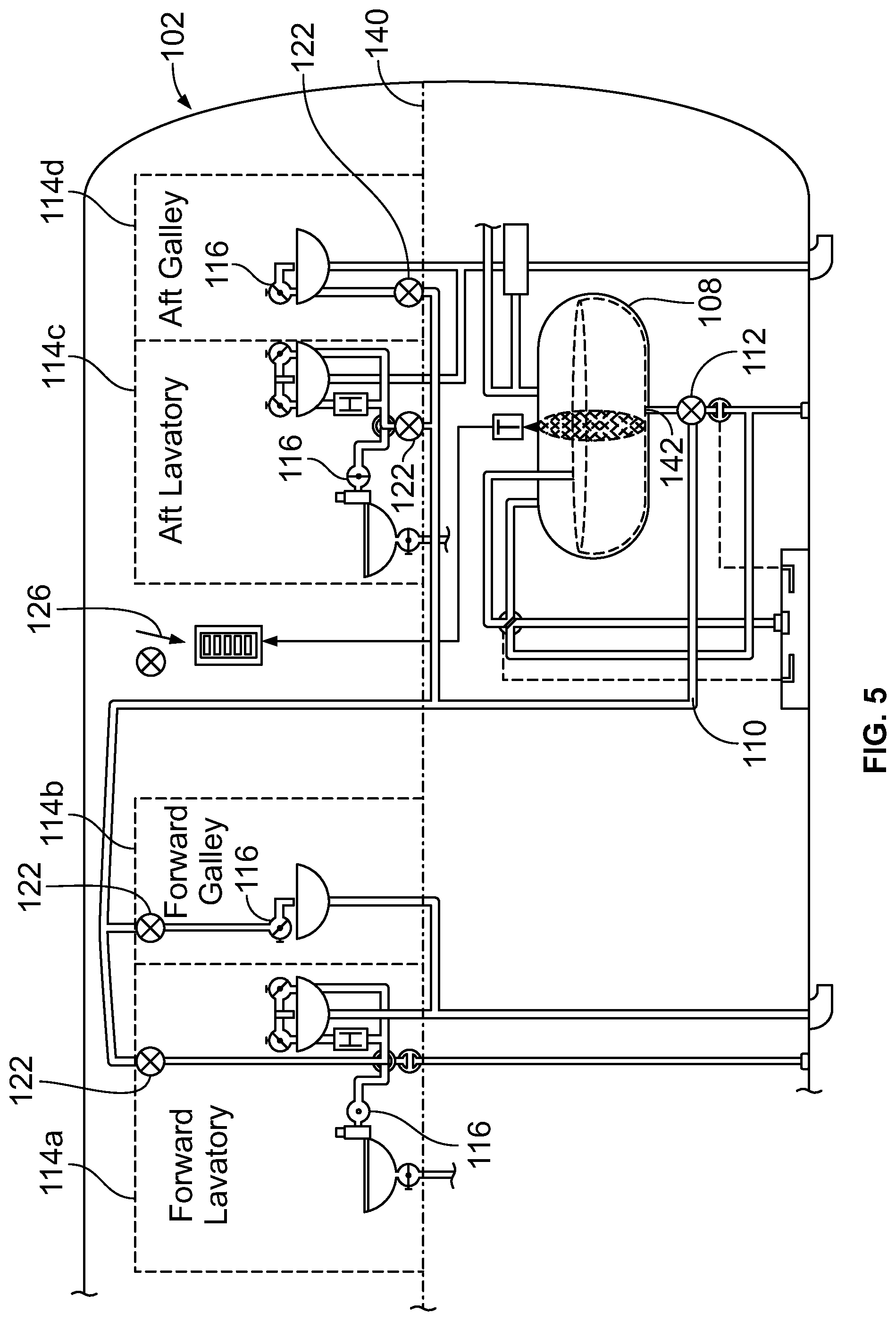 Patent US12092550 Figure 4 – Water leak detection systems and methods for an internal cabin of an aircraft
