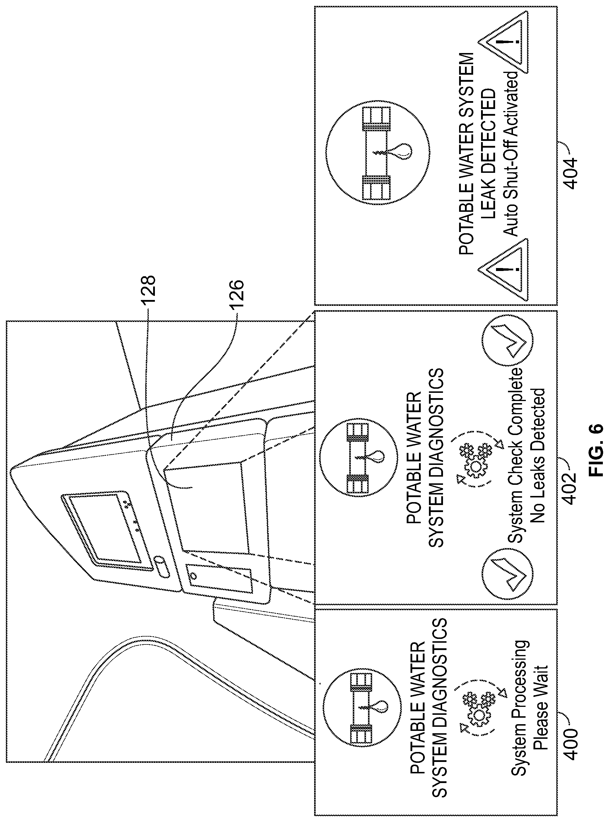 Patent US12092550 Figure 5 – Water leak detection systems and methods for an internal cabin of an aircraft