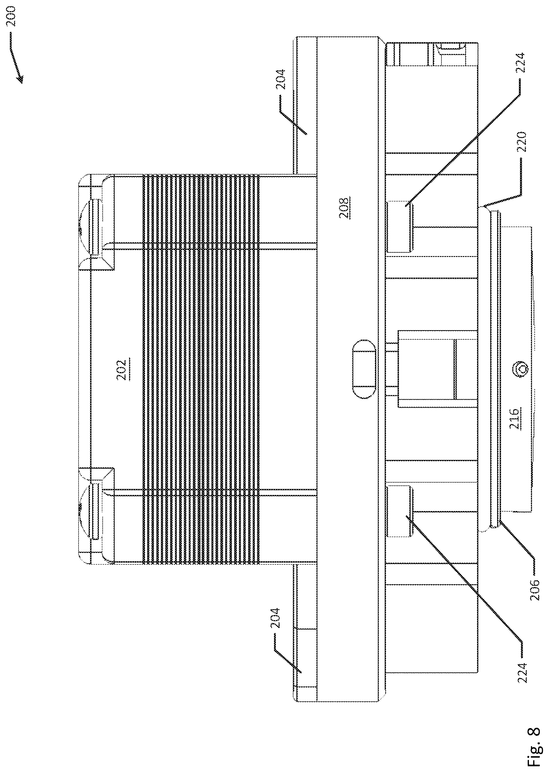 Patent US12092555 Figure 8 – Apparatus for dynamically varying extraction distance between extraction volume and sample surface