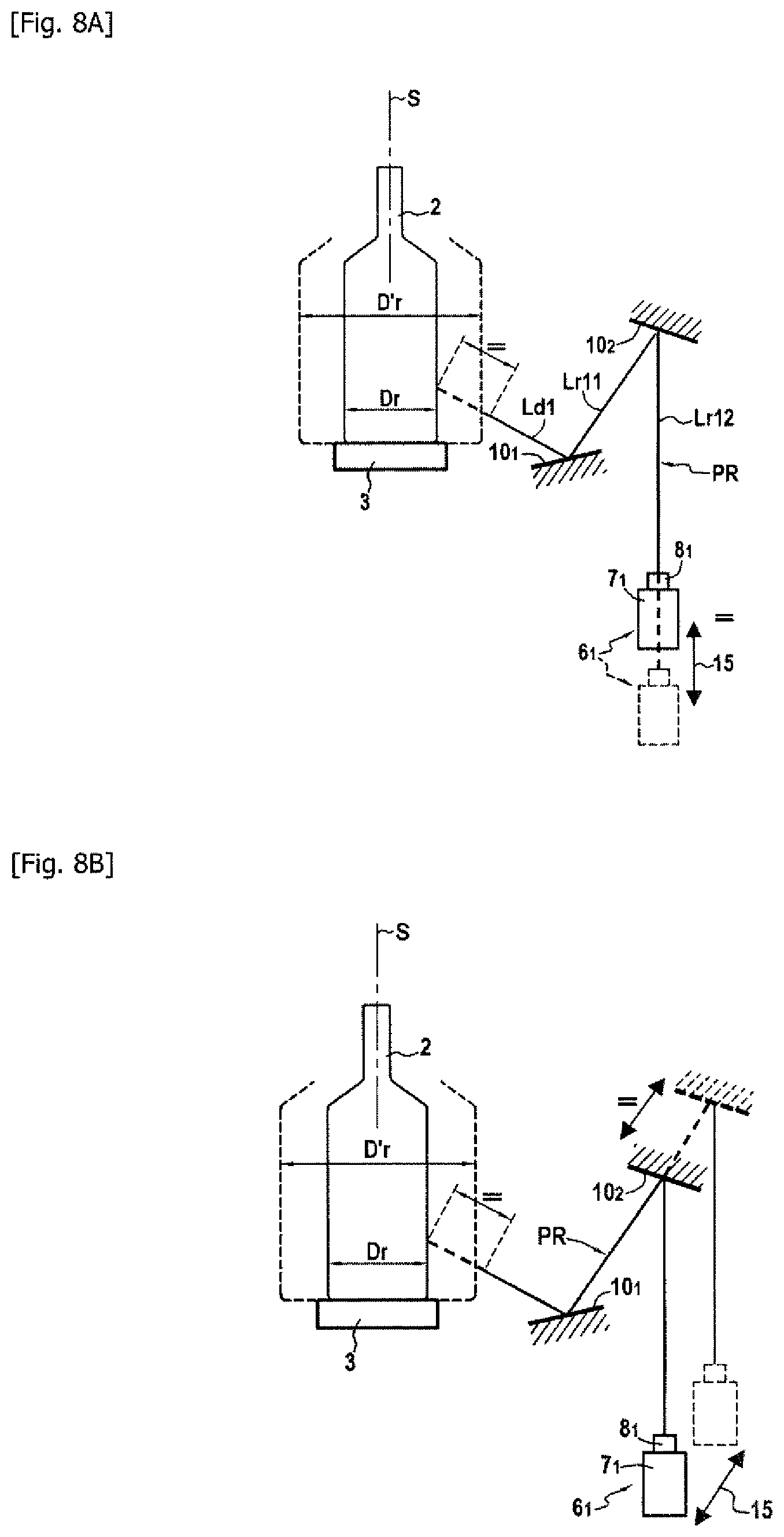 Patent US12092586 Figure 5 – Apparatus and method for simultaneously focusing optical systems according to the diameter of the containers