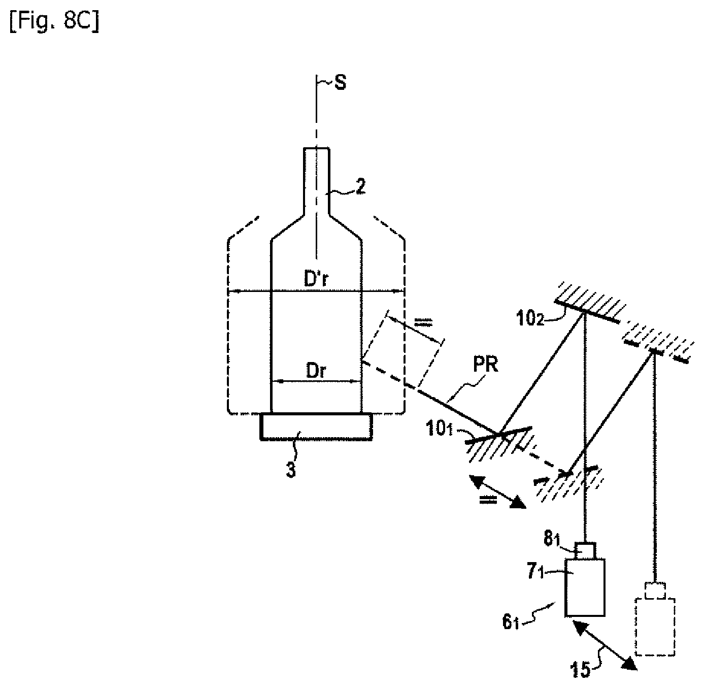 Patent US12092586 Figure 6 – Apparatus and method for simultaneously focusing optical systems according to the diameter of the containers