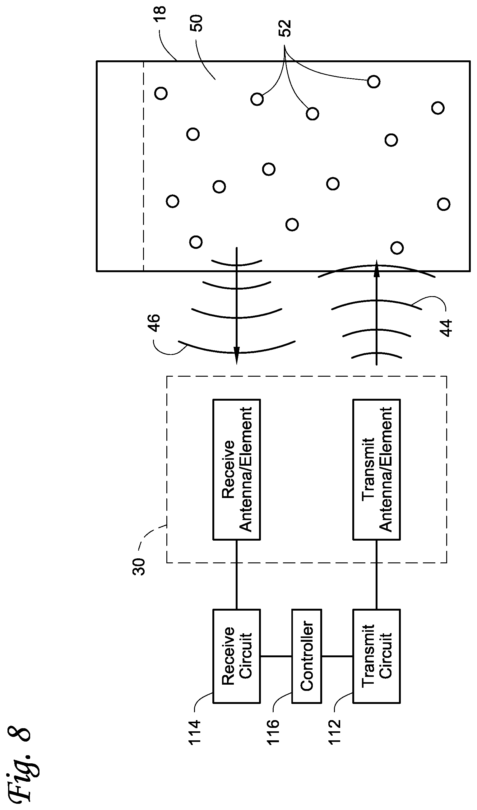 Patent US12092589 Figure 5 – In vitro analyte sensor using one or more detector arrays that operate in radio/microwave frequency bands