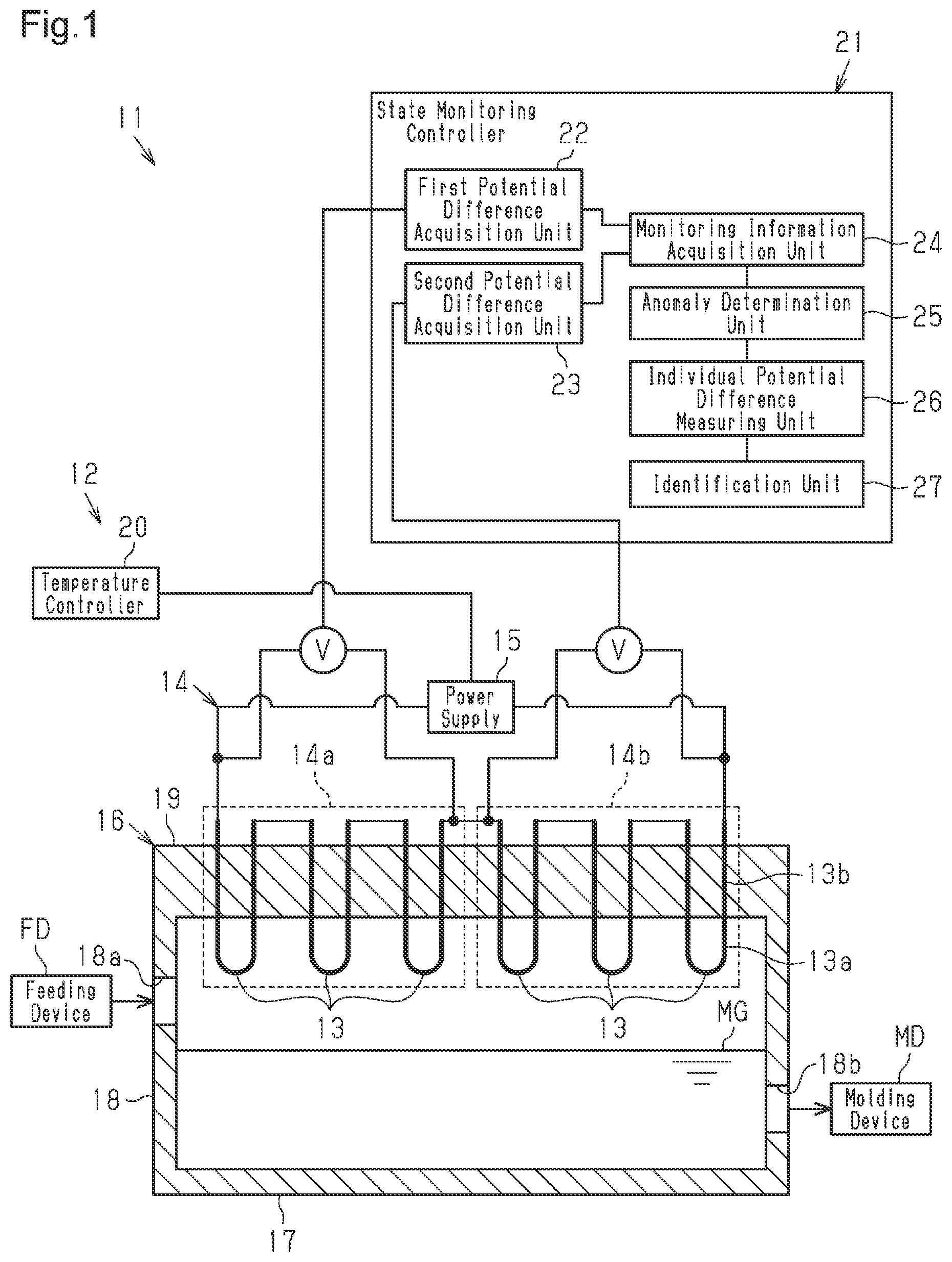 Patent US12092598 Figure 1 – Heating device state monitoring method and state monitoring system