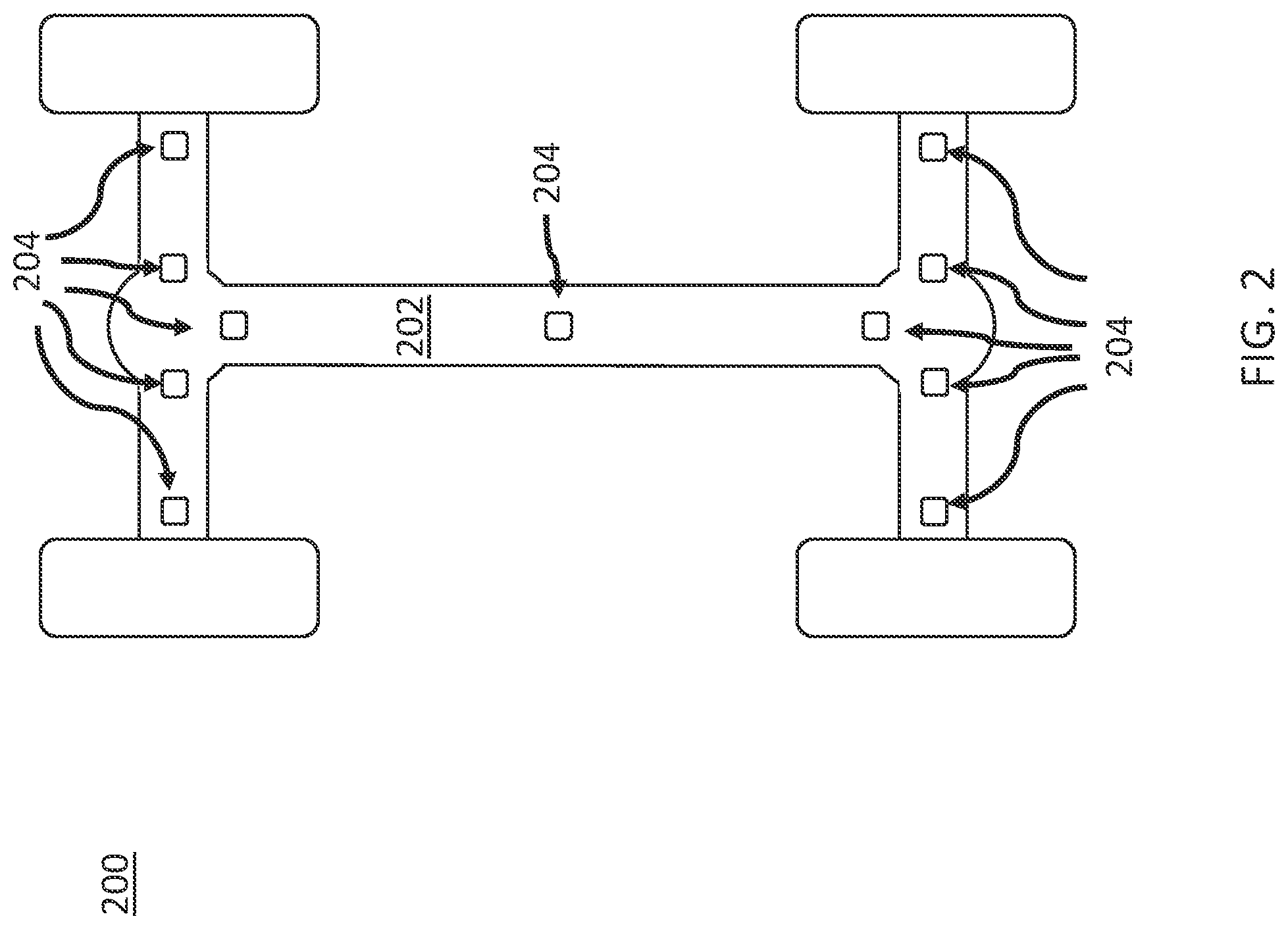 Patent US12092611 Figure 2 – Transducer-based structural health monitoring of autonomous vehicles
