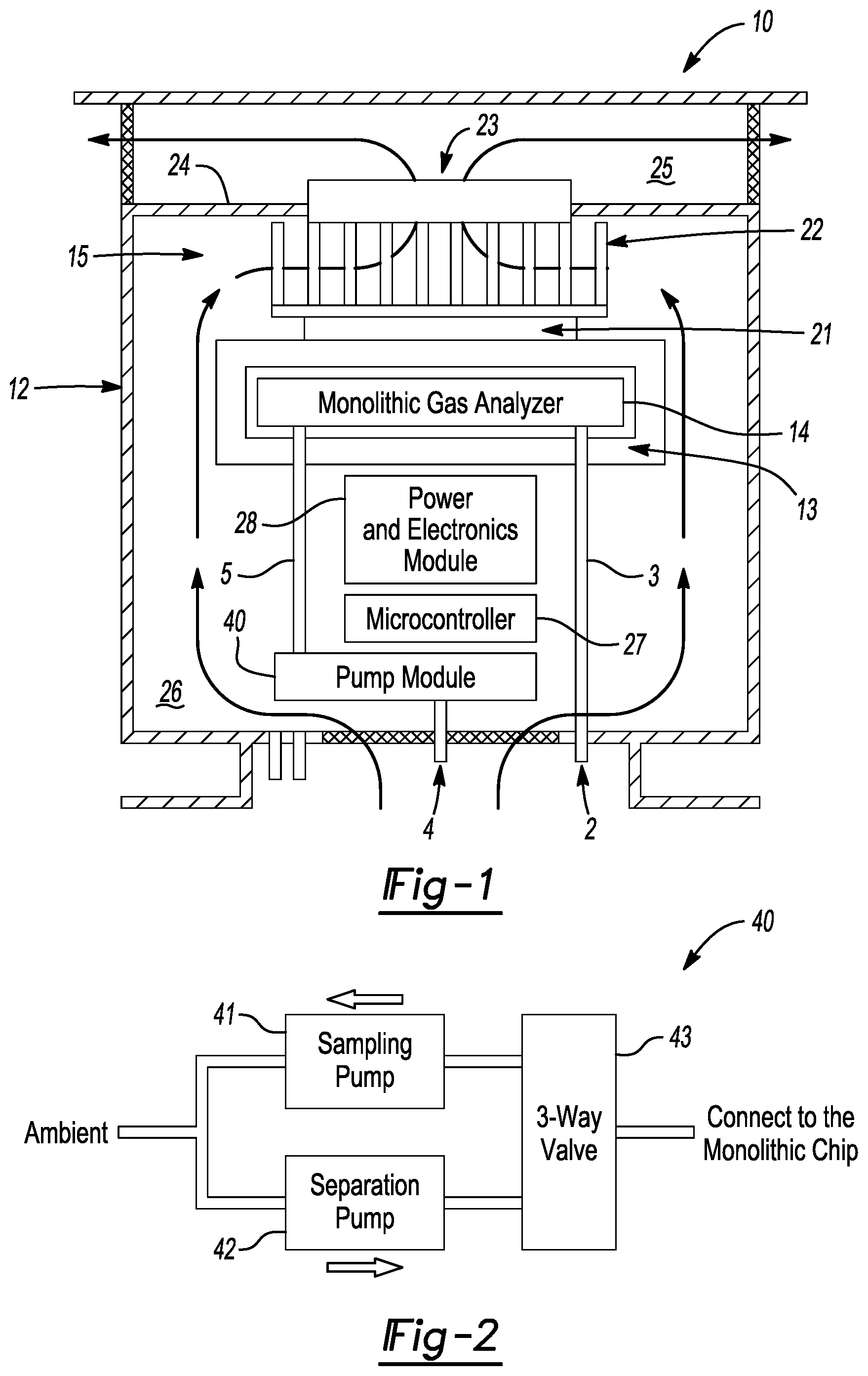 Patent US12092620 Figure 1 – Monolithic microfabricated gas analyzer and enclosure