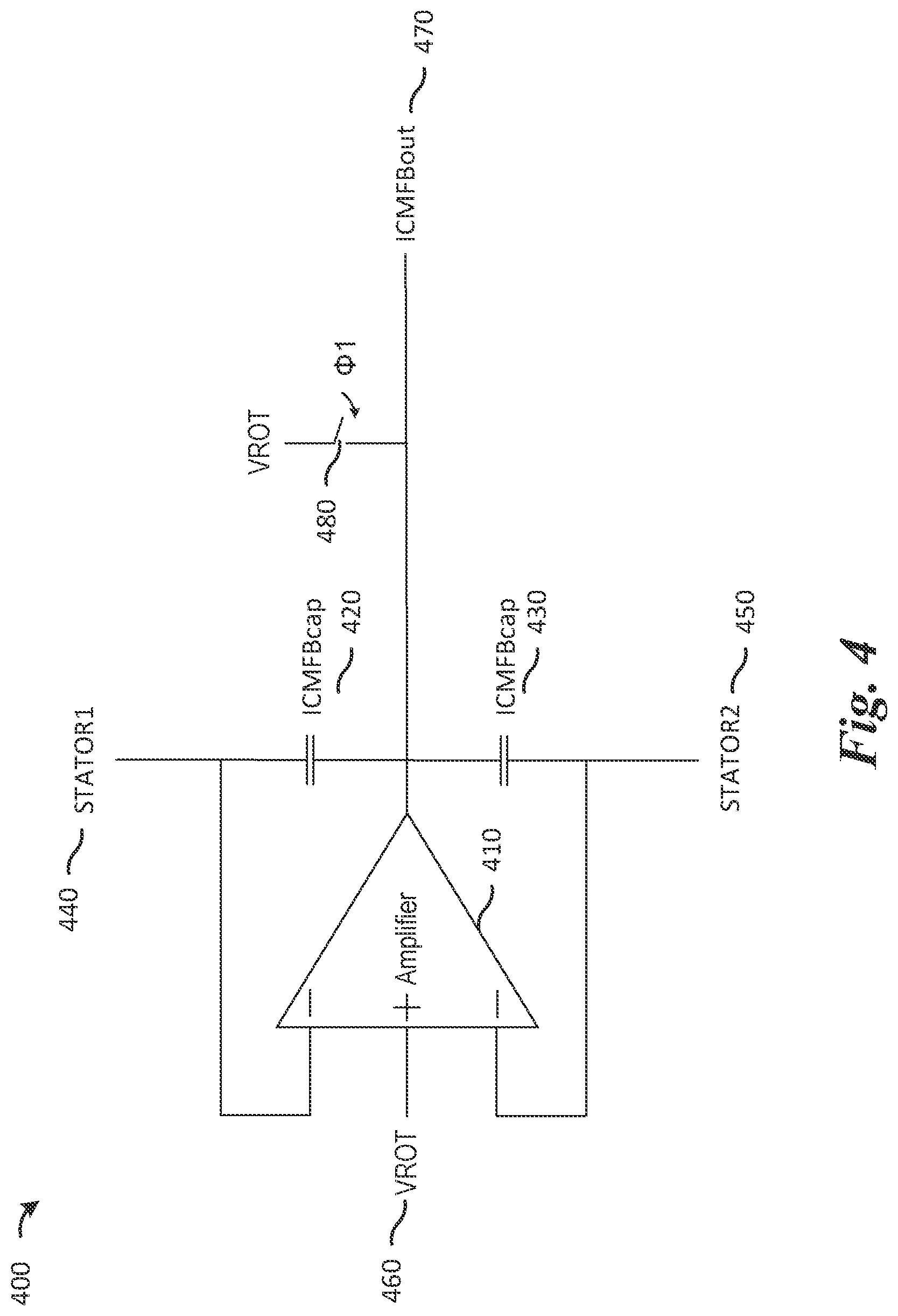 Patent US12092653 Figure 4 – Sensing an ICMFB output to detect functional state of a mems sensor