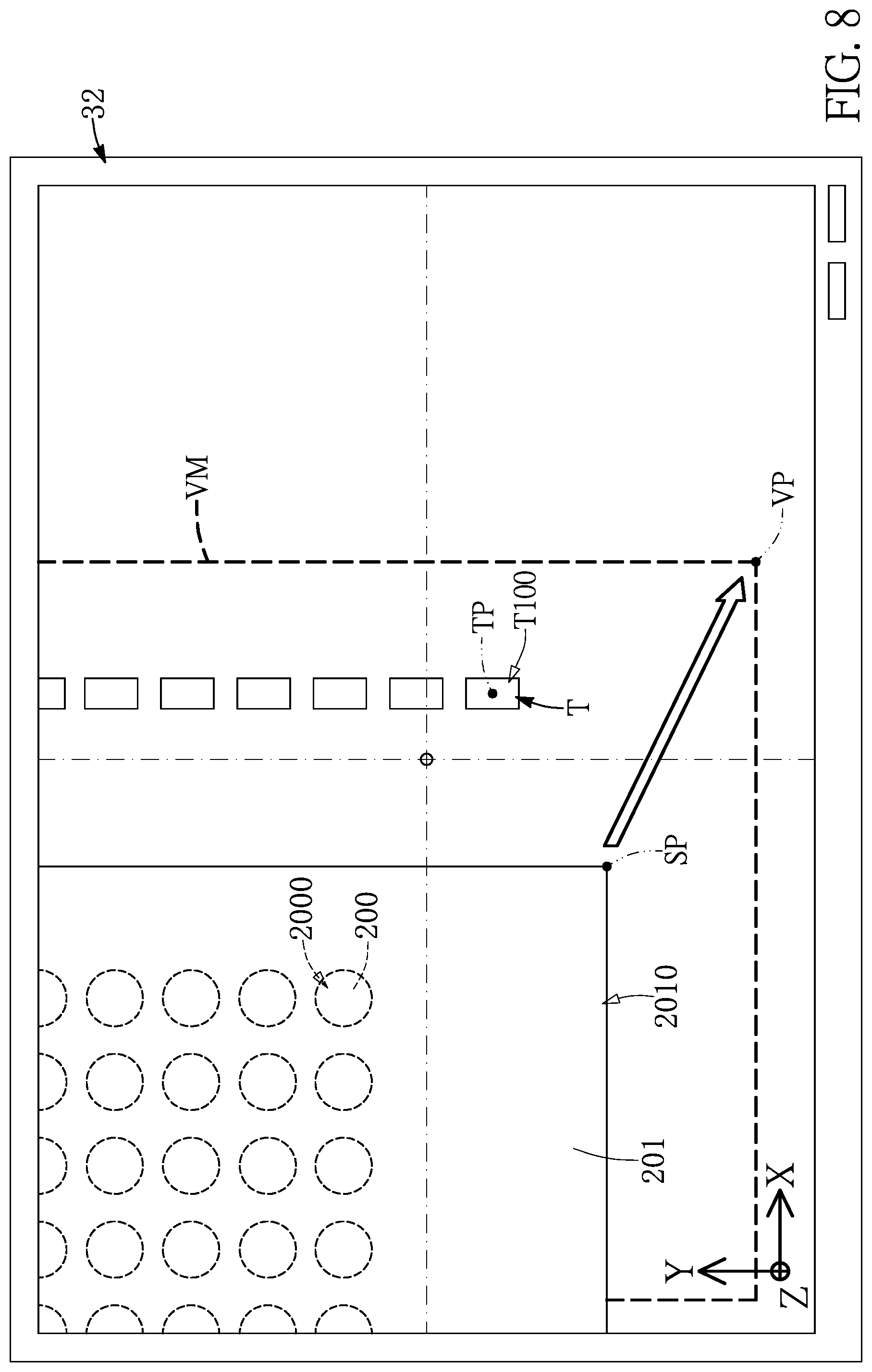 Patent US12092658 Figure 8 – Optical detection system and alignment method for a predetermined target object