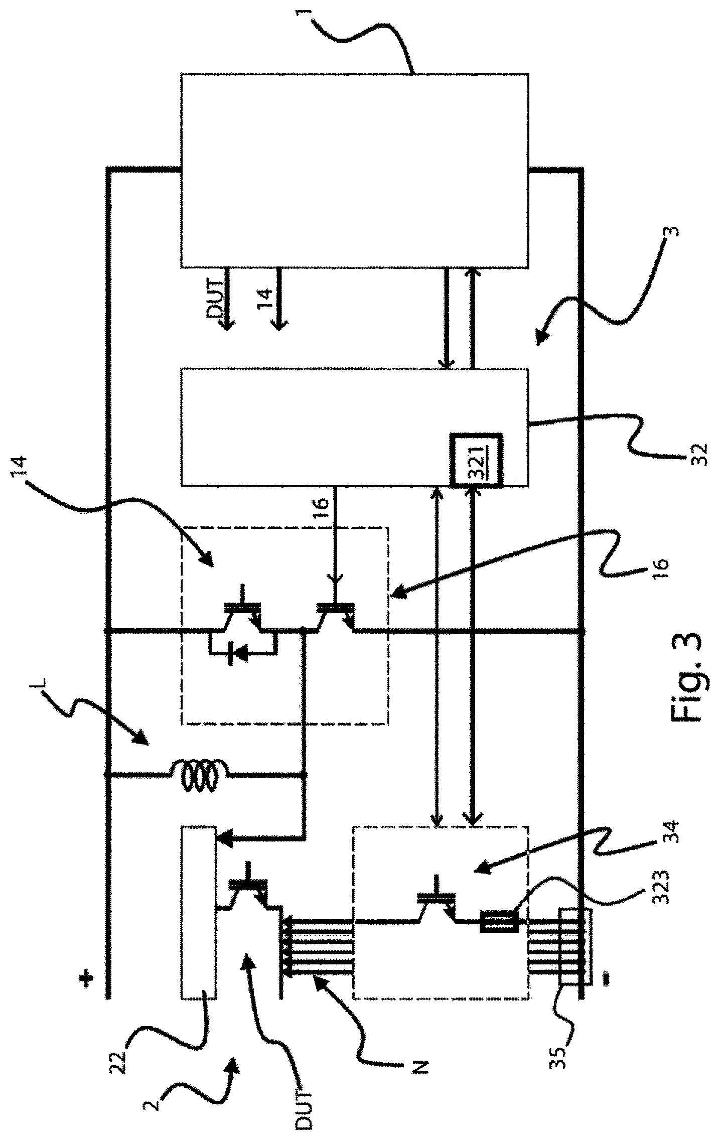 Patent US12092659 Figure 2 – Safety system for needle probe card for high-voltage and high-current test on power semiconductor devices, related test machine and corresponding testing method