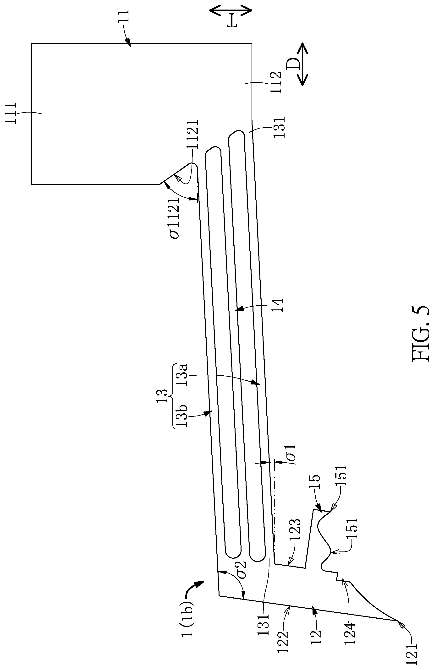 Patent US12092661 Figure 5 – Cantilever probe card device and elastic probe thereof
