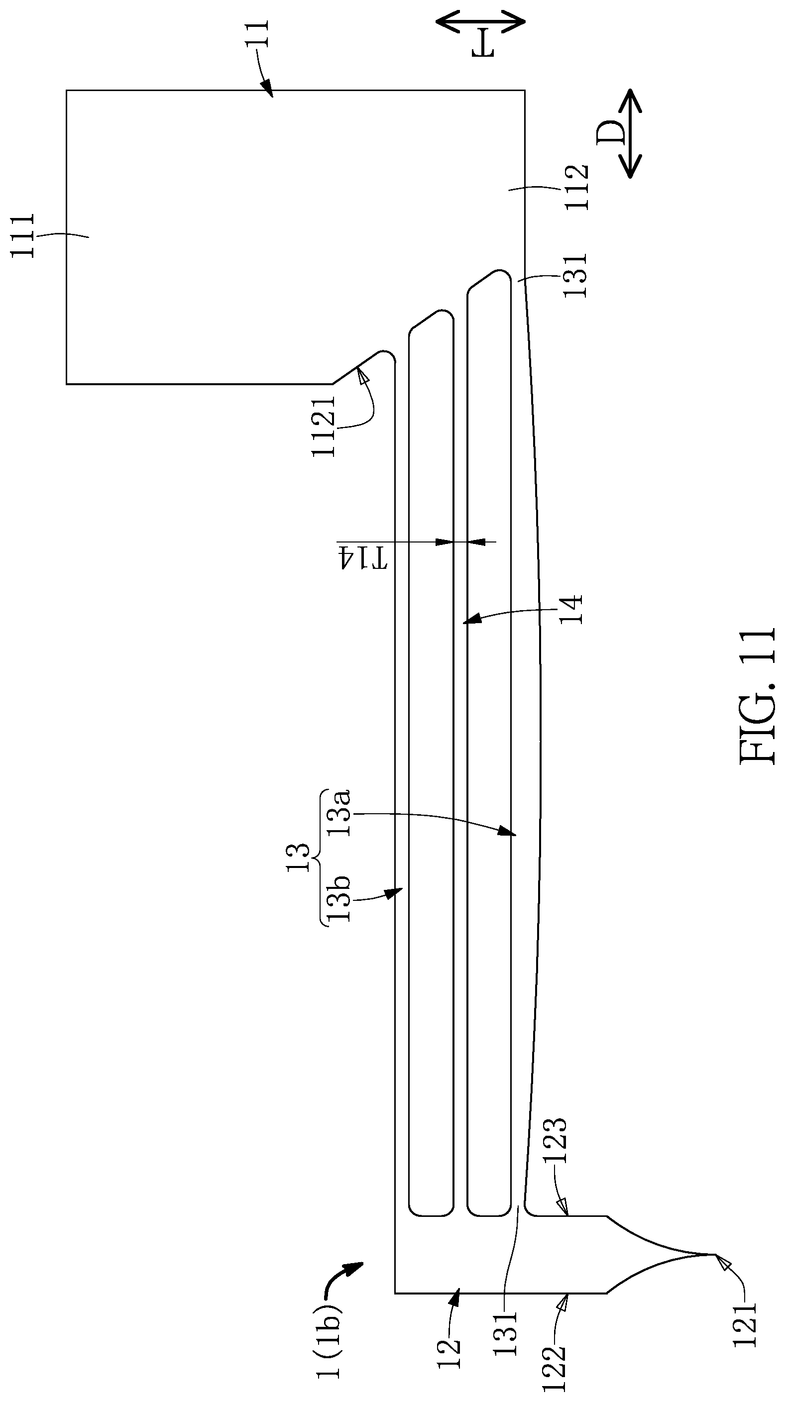 Patent US12092661 Figure 11 – Cantilever probe card device and elastic probe thereof