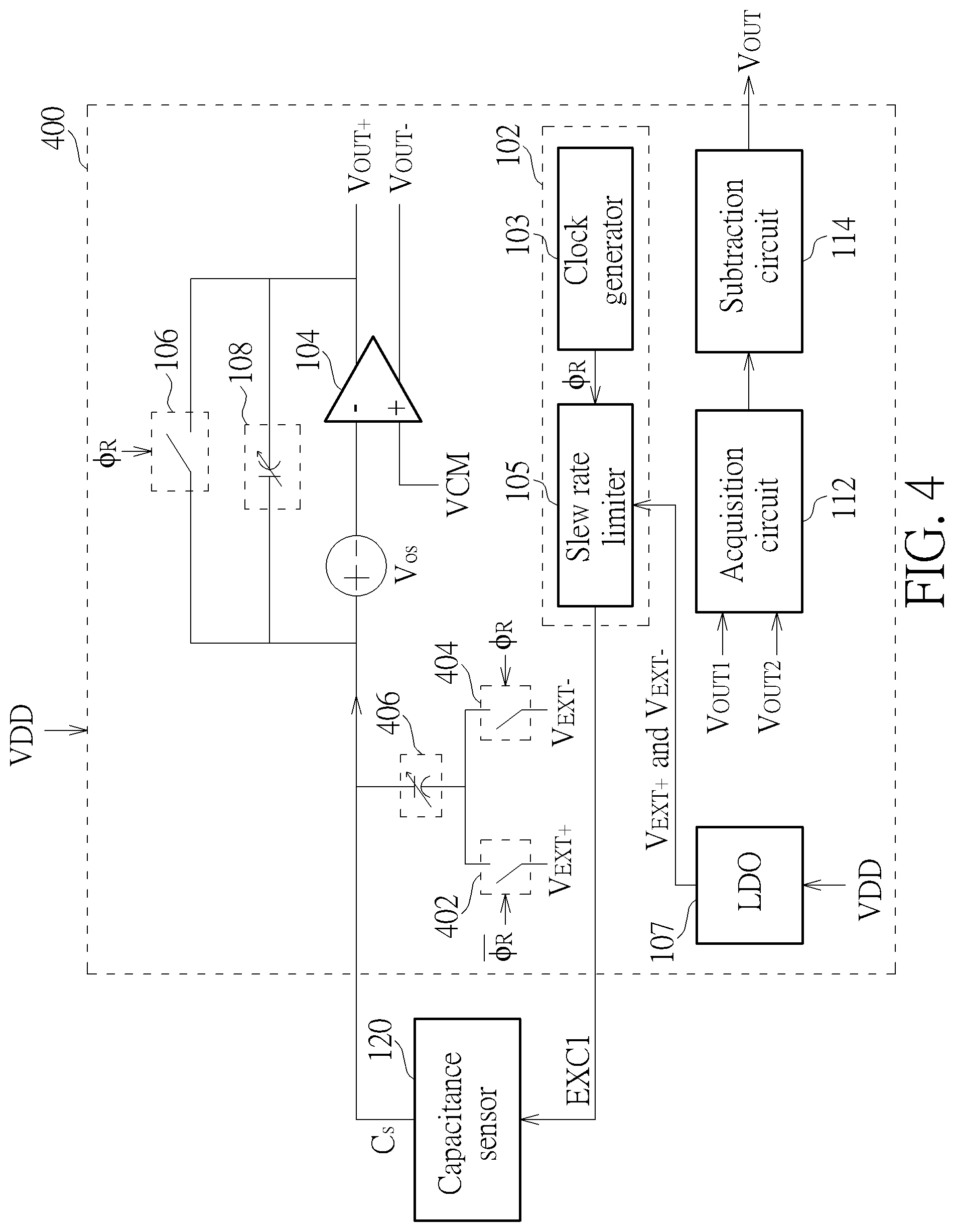 Patent US12092672 Figure 4 – Capacitance measurement circuit