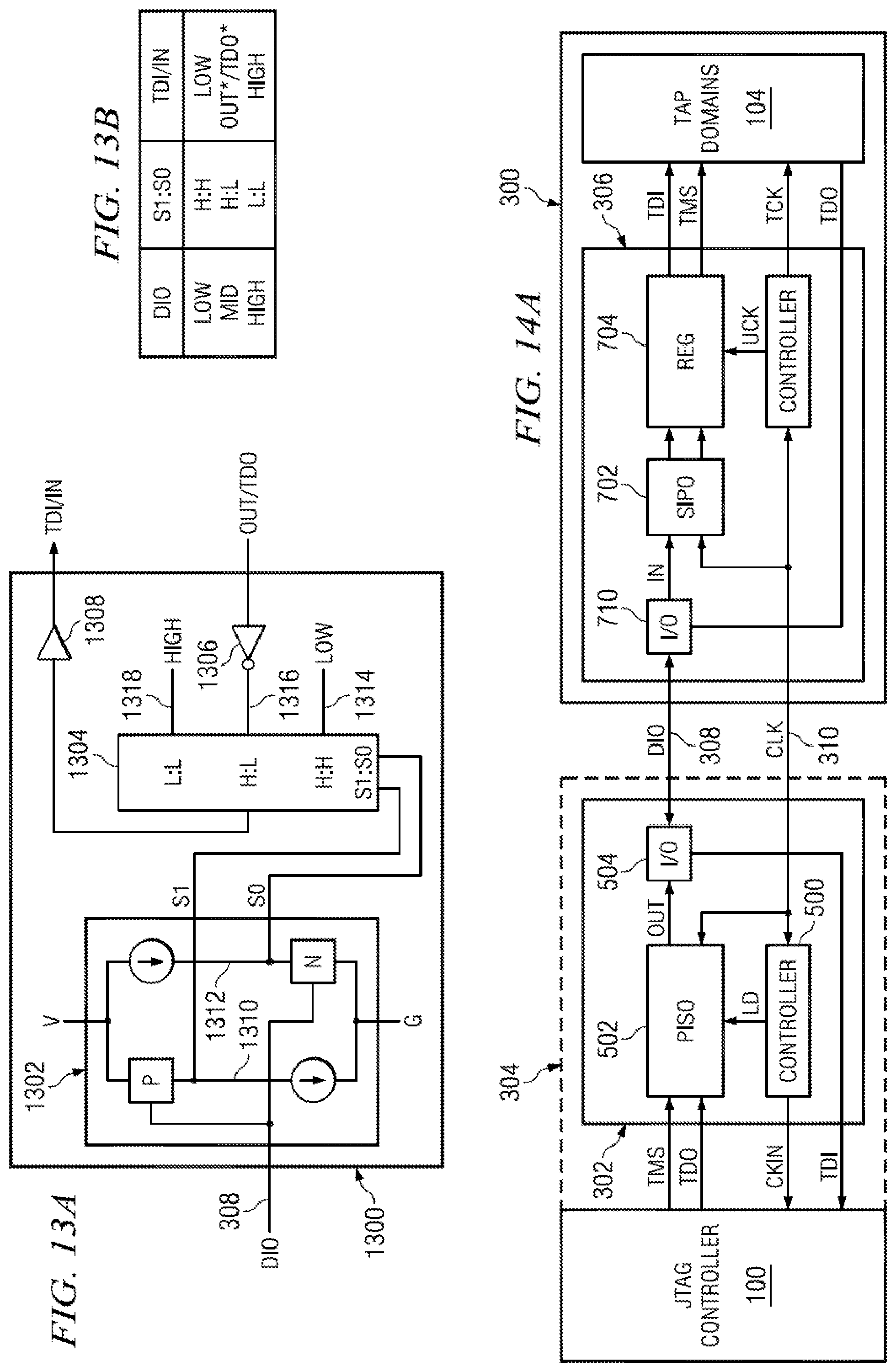 Patent US12092687 Figure 12 – Selectable JTAG or trace access with data store and output