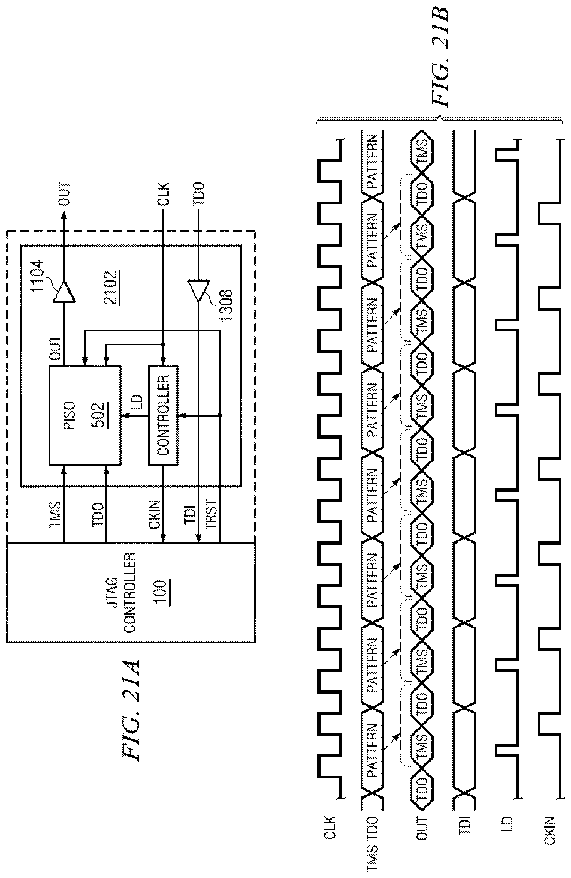 Patent US12092687 Figure 17 – Selectable JTAG or trace access with data store and output
