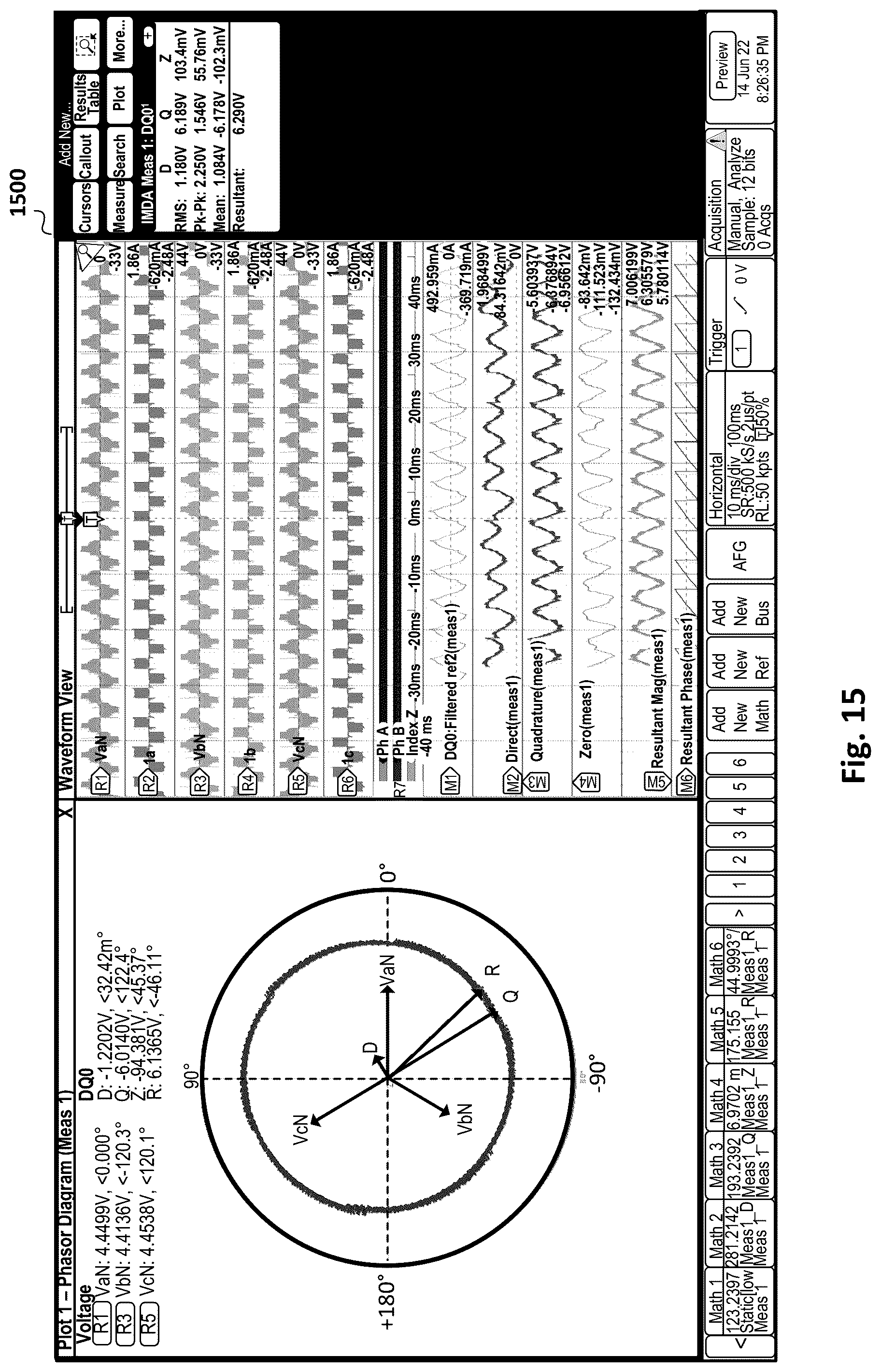 Patent US12092693 Figure 17 – System and method for computing direct quadrature zero resultant drive vector using rotor position