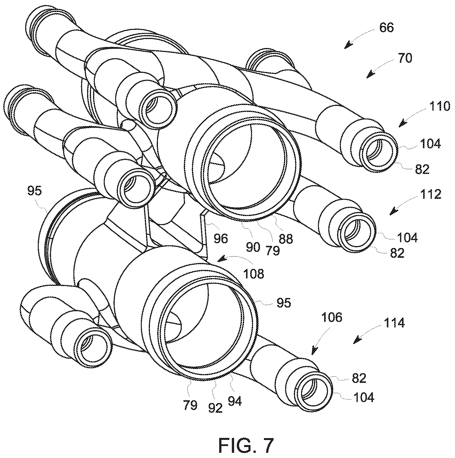 Patent US12092713 Figure 7 – Gradient cooling manifold assembly having additively manufactured manifolds