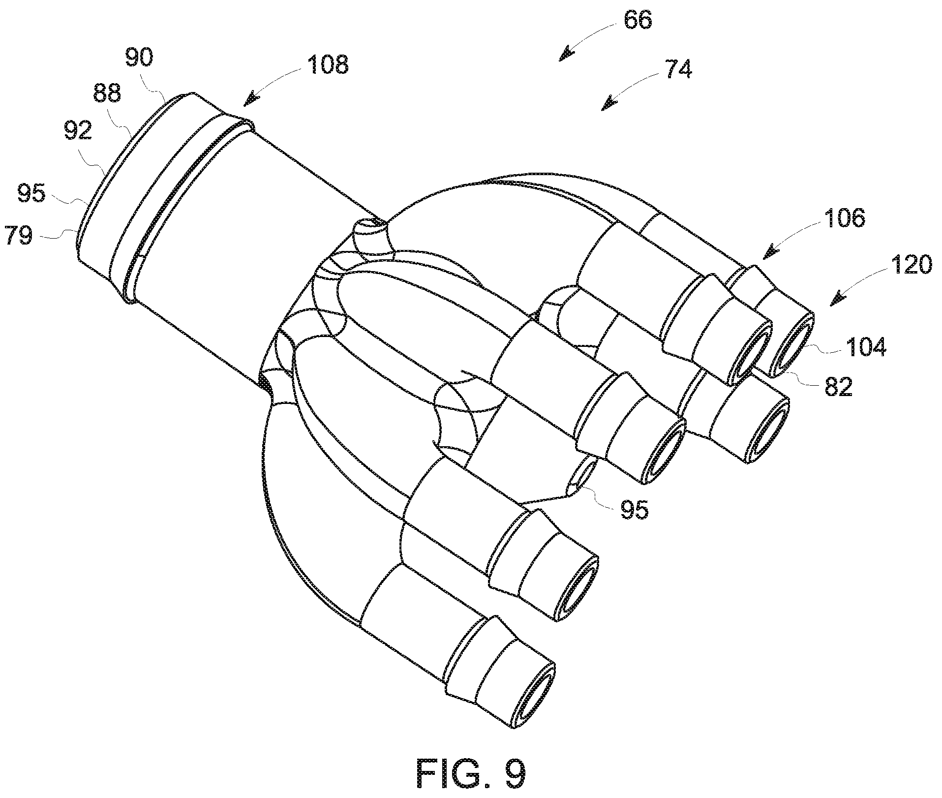 Patent US12092713 Figure 9 – Gradient cooling manifold assembly having additively manufactured manifolds