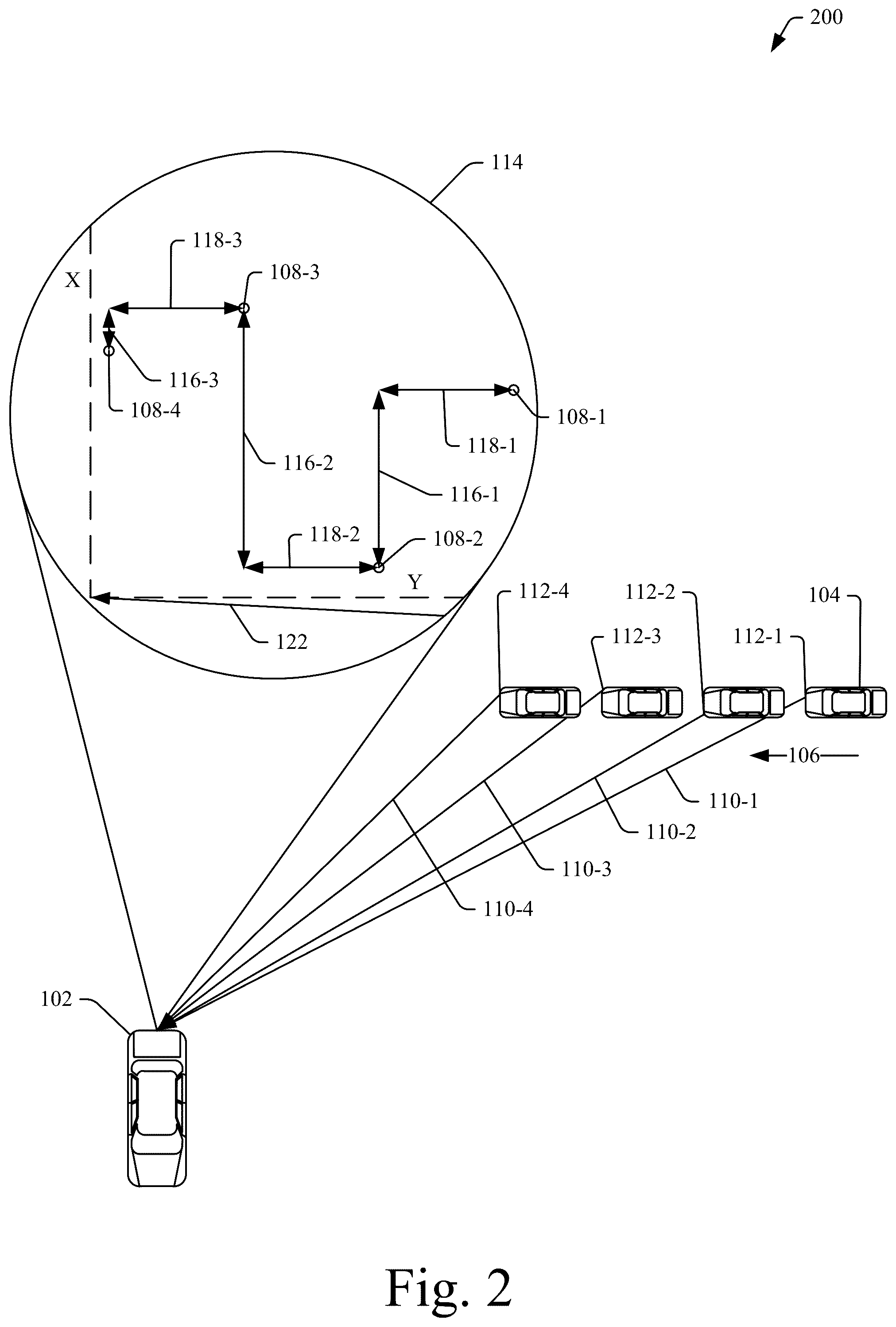 Patent US12092723 Figure 2 – Target-velocity estimation using position variance
