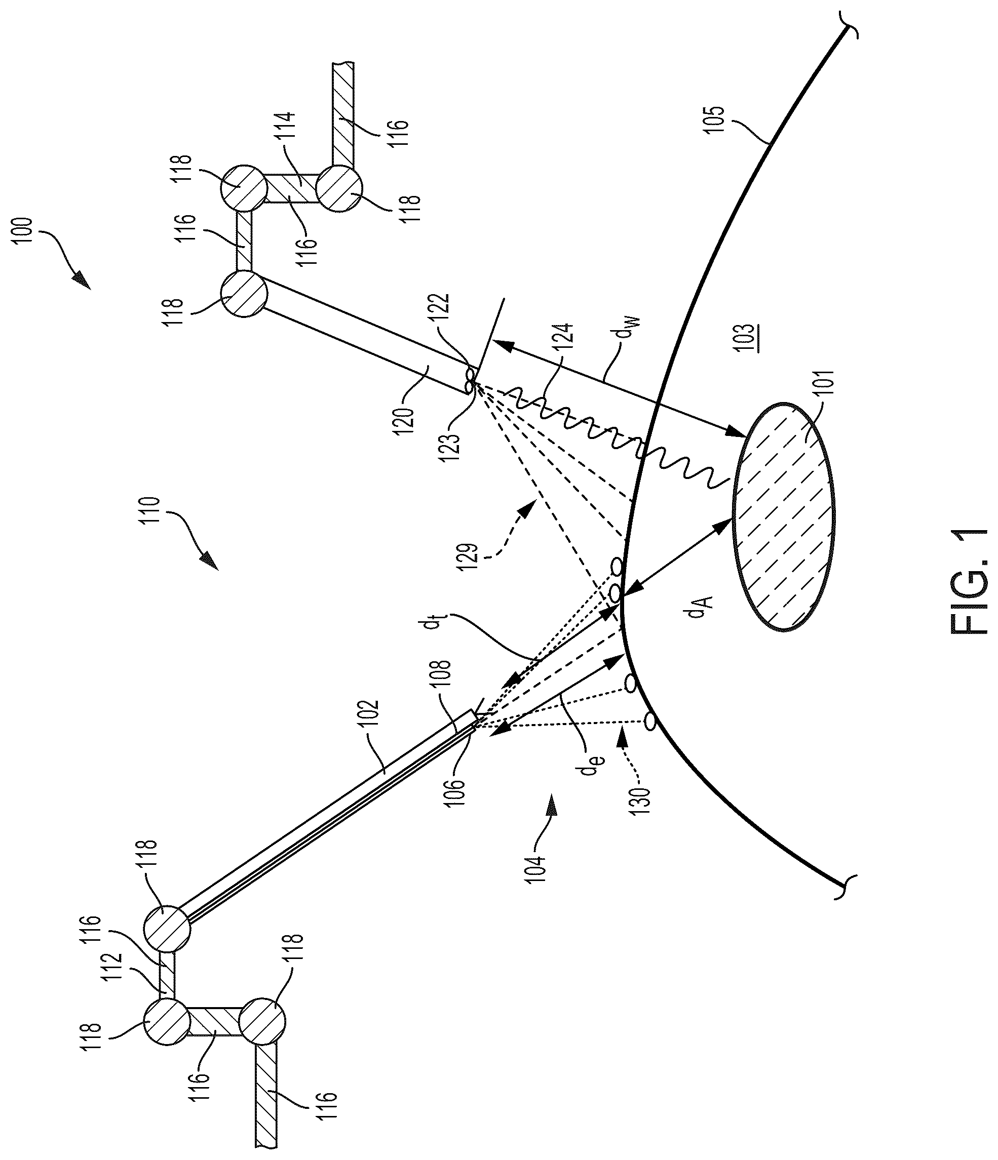 Patent US12092738 Figure 1 – Surgical visualization system for generating and updating a three-dimensional digital representation from structured light imaging data