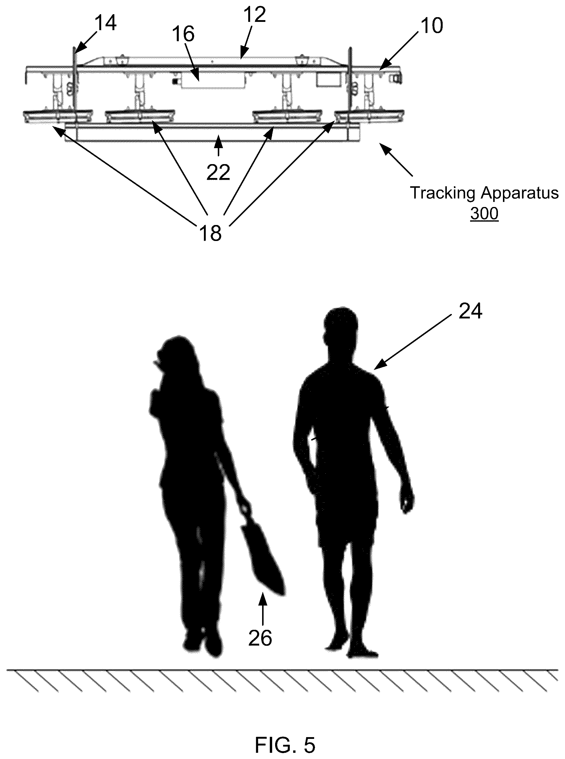 Patent US12092751 Figure 5 – Ceiling-mounted RFID-enabled tracking