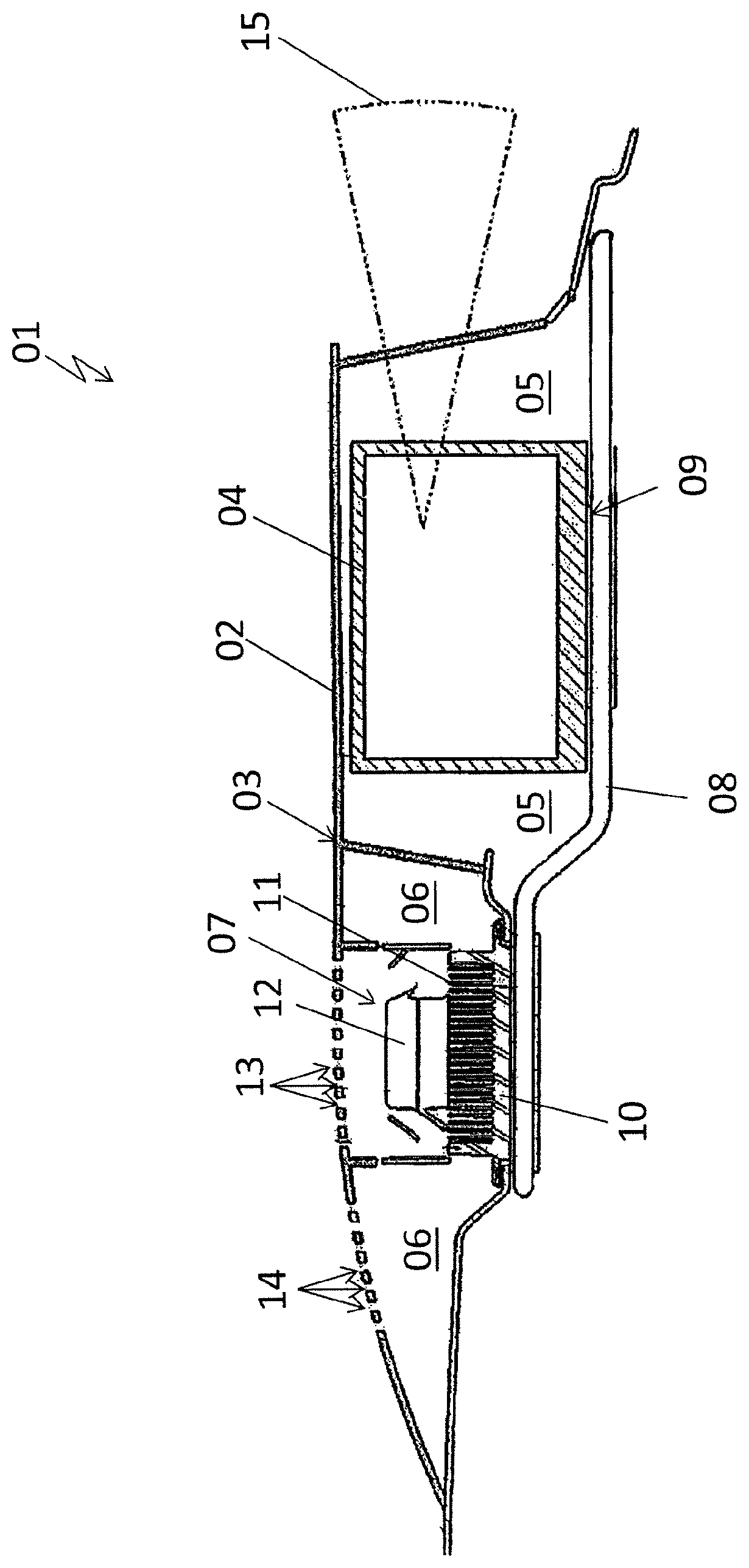 Patent US12092755 Figure 1 – Roof module for forming a vehicle roof comprising a cooler