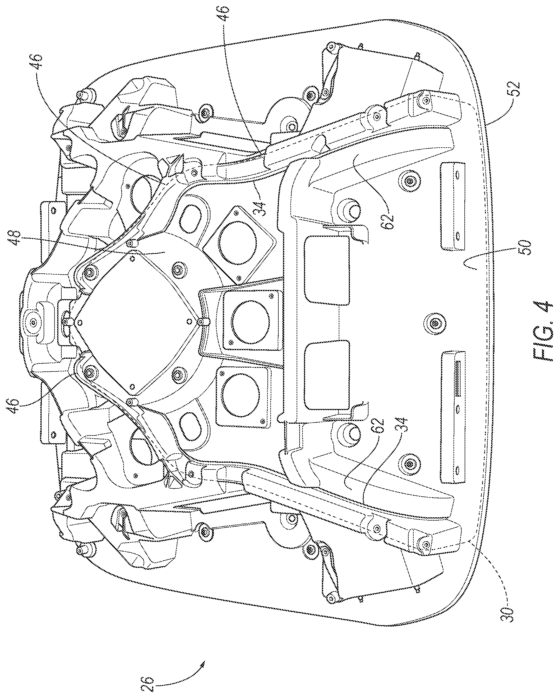 Patent US12092761 Figure 4 – Sensor assembly with drain channel