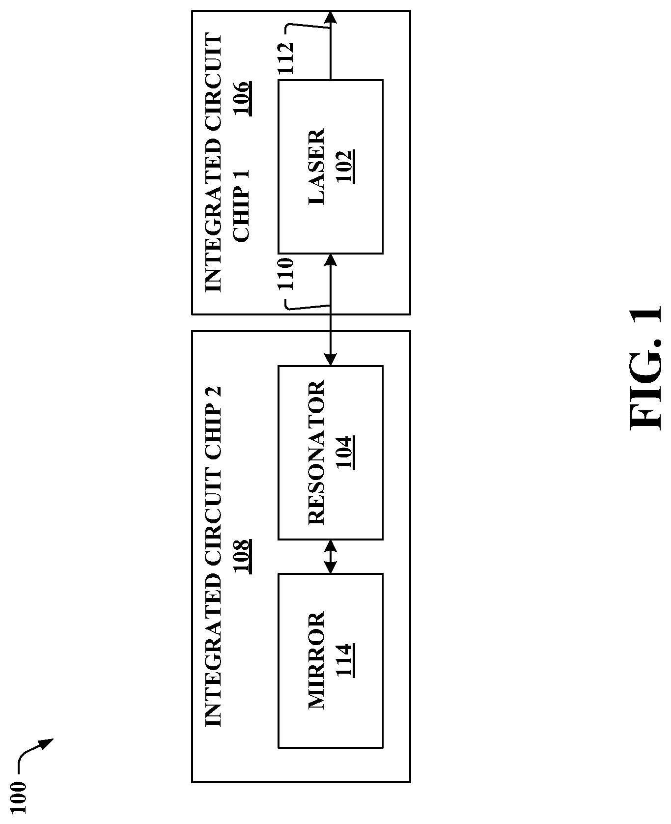 Patent US12092766 — Injection locked on-chip laser to external on-chip resonator — Figure 1