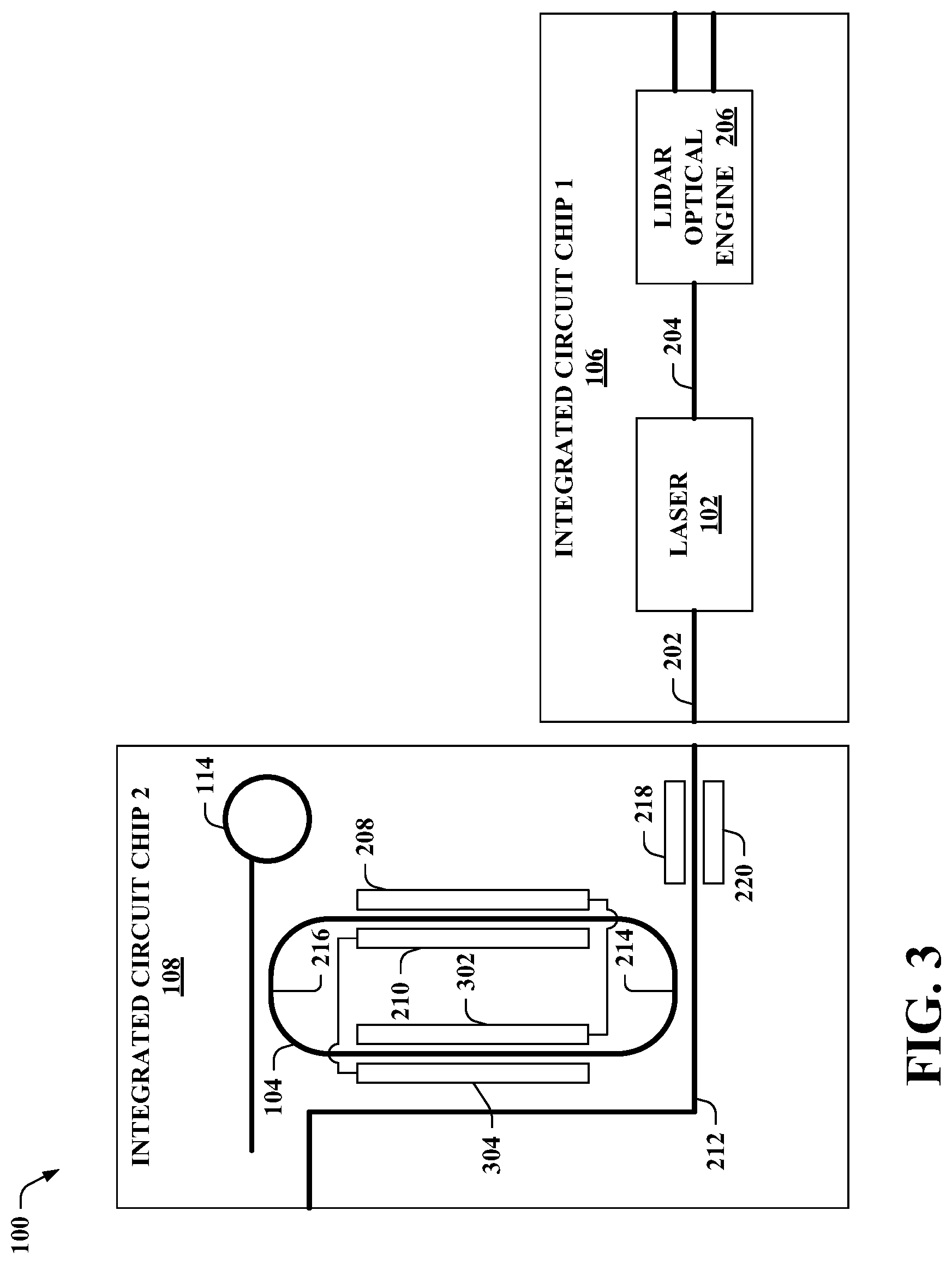Patent US12092766 Figure 3 – Injection locked on-chip laser to external on-chip resonator