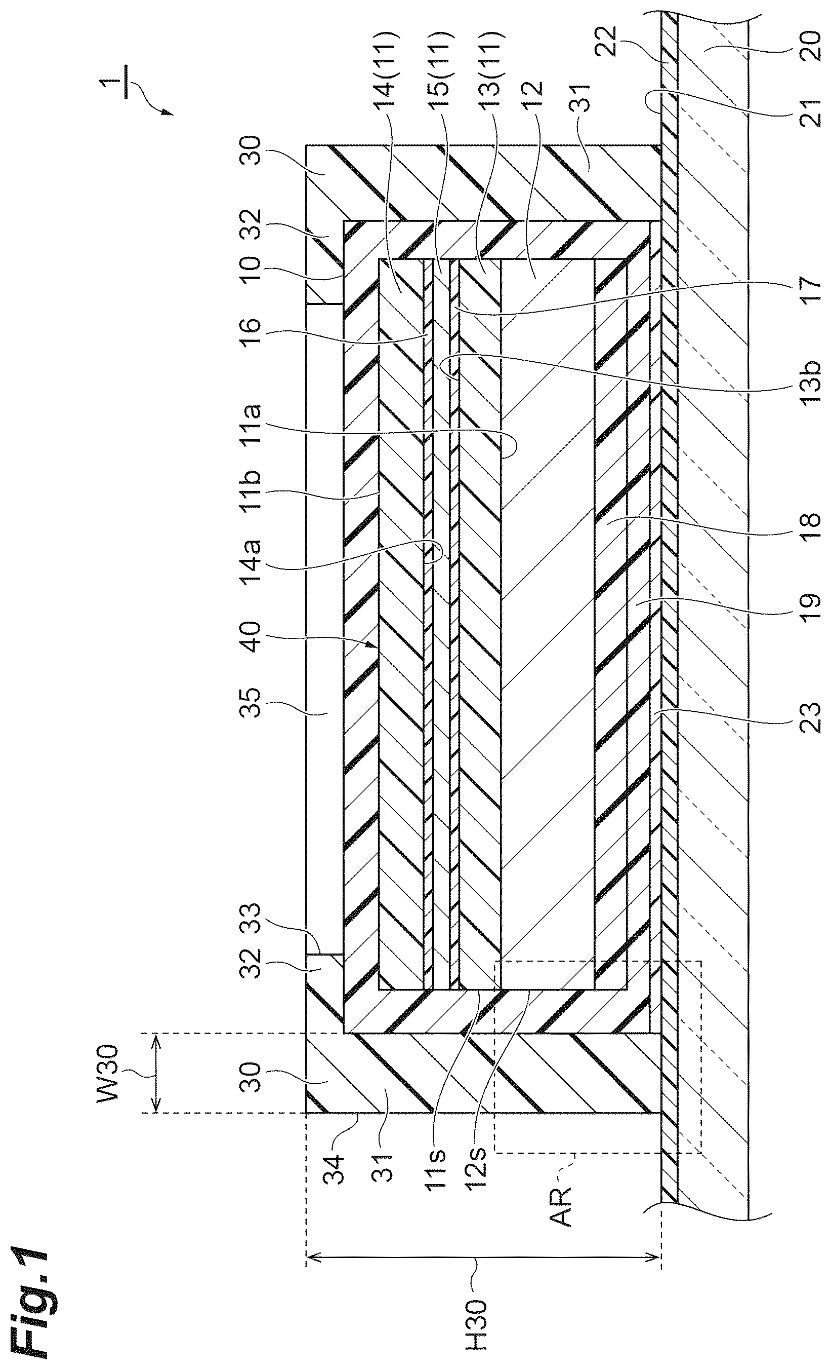 Patent US12092776 Figure 1 – Radiation detector and production method for radiation detector