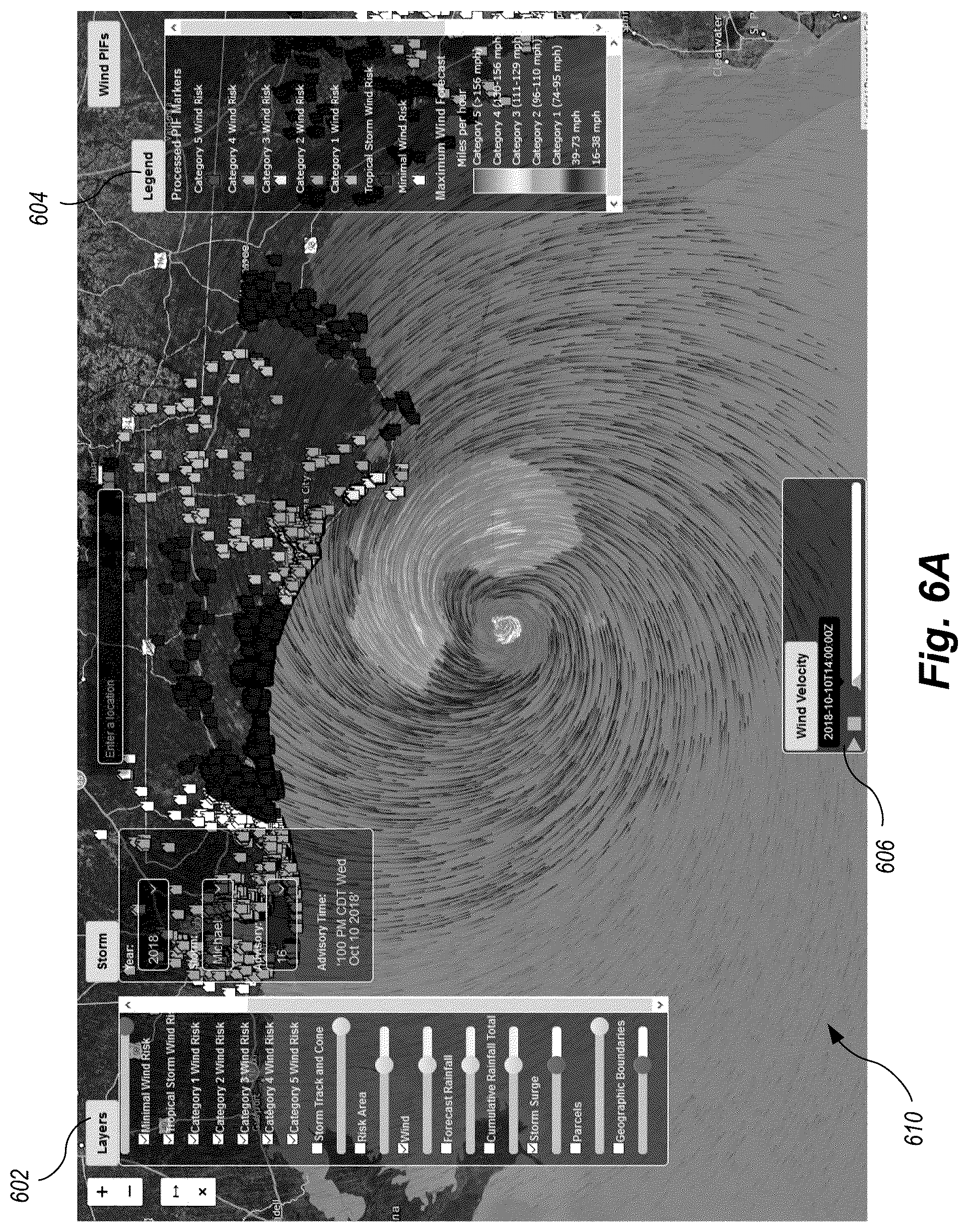 Patent US12092788 Figure 6 – Representation of wind field based on model blending and data interpolation