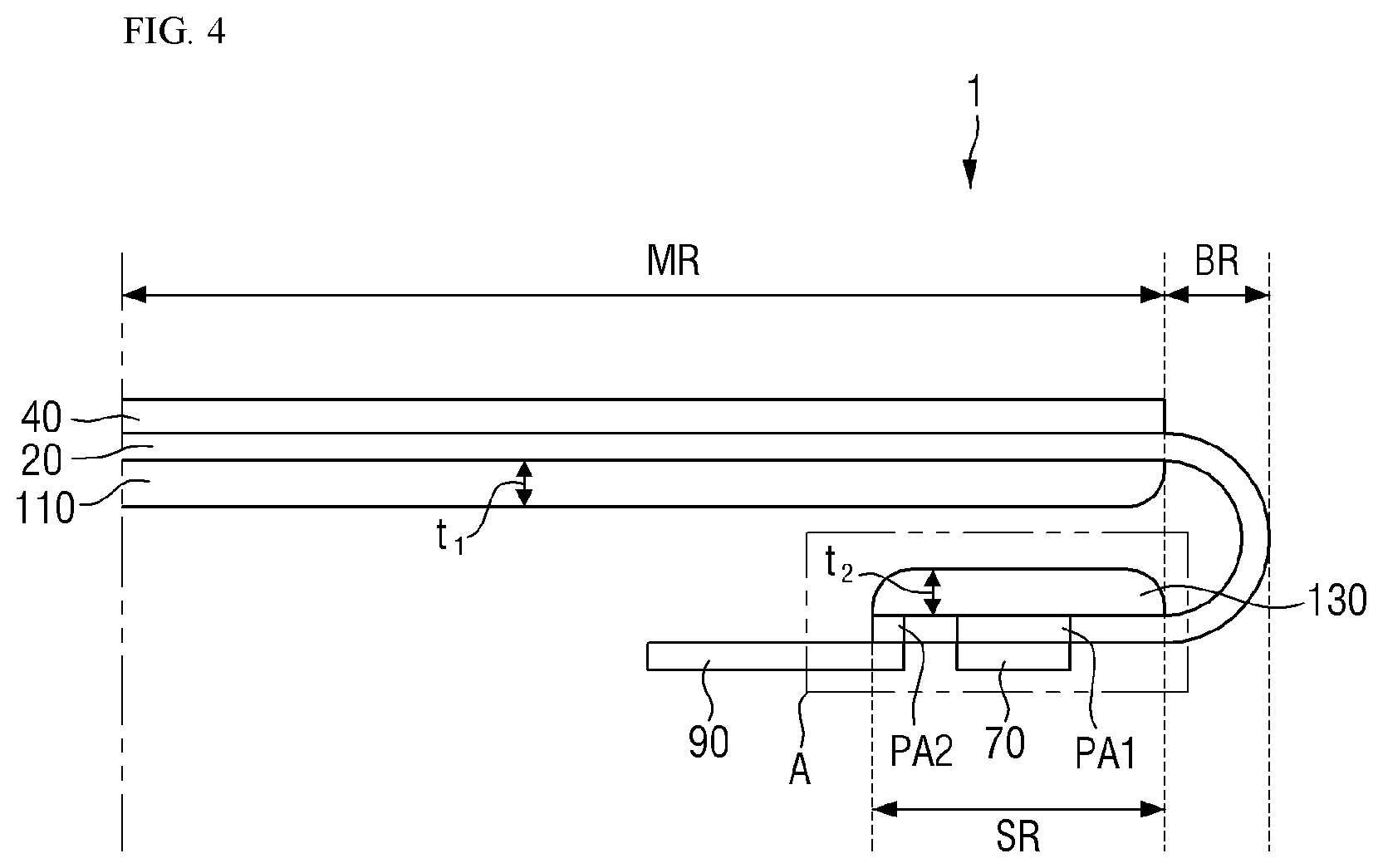 Patent US12092795 Figure 5 – Display device and method of manufacturing the same