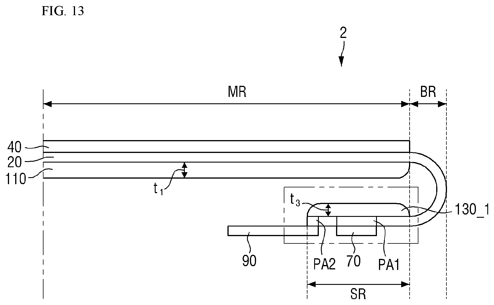 Patent US12092795 Figure 14 – Display device and method of manufacturing the same