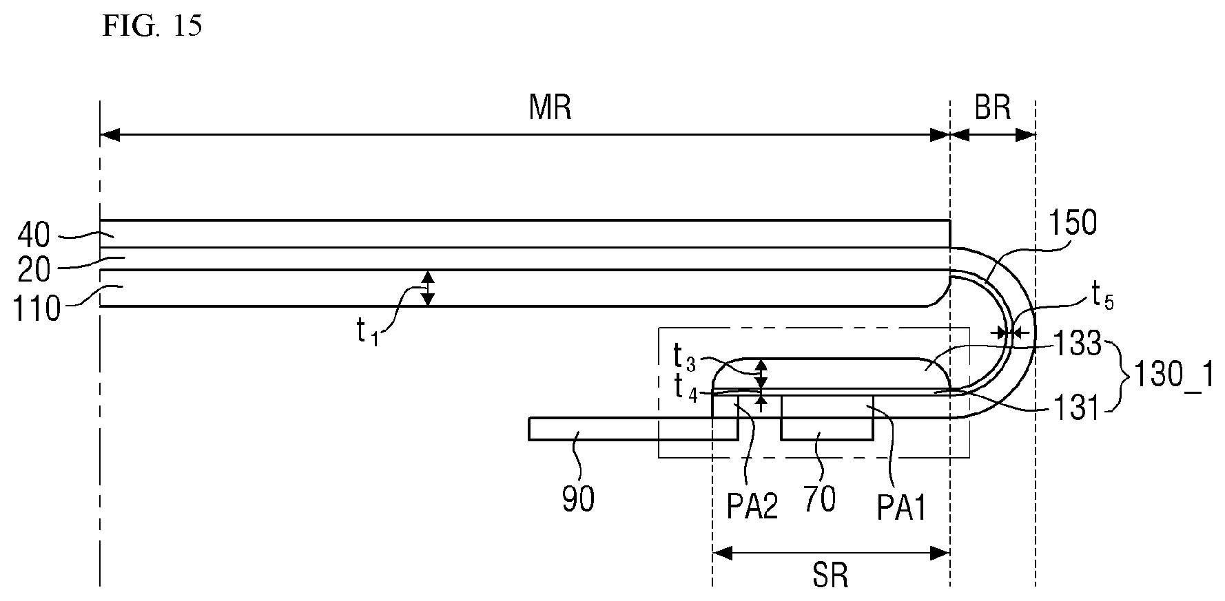 Patent US12092795 Figure 16 – Display device and method of manufacturing the same