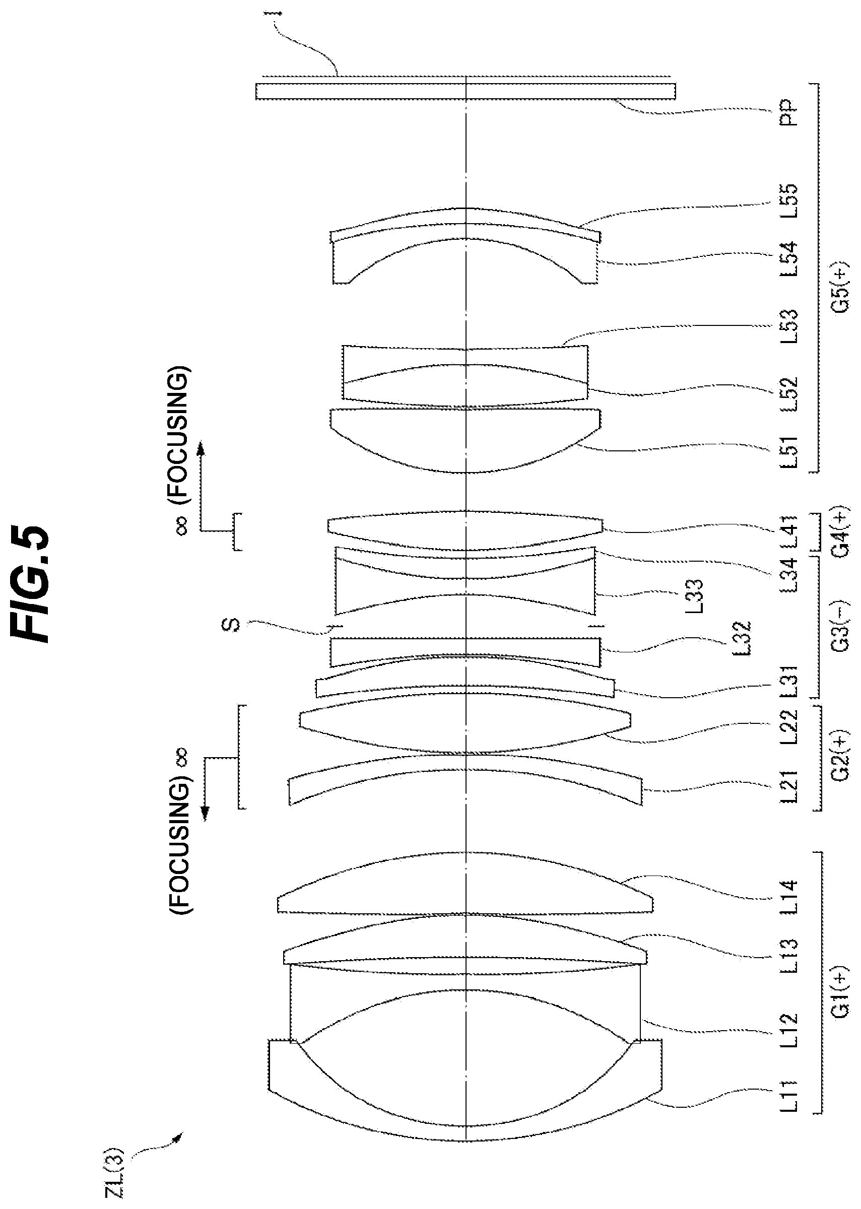 Patent US12092804 Figure 5 – Optical system, optical apparatus and method for manufacturing the optical system