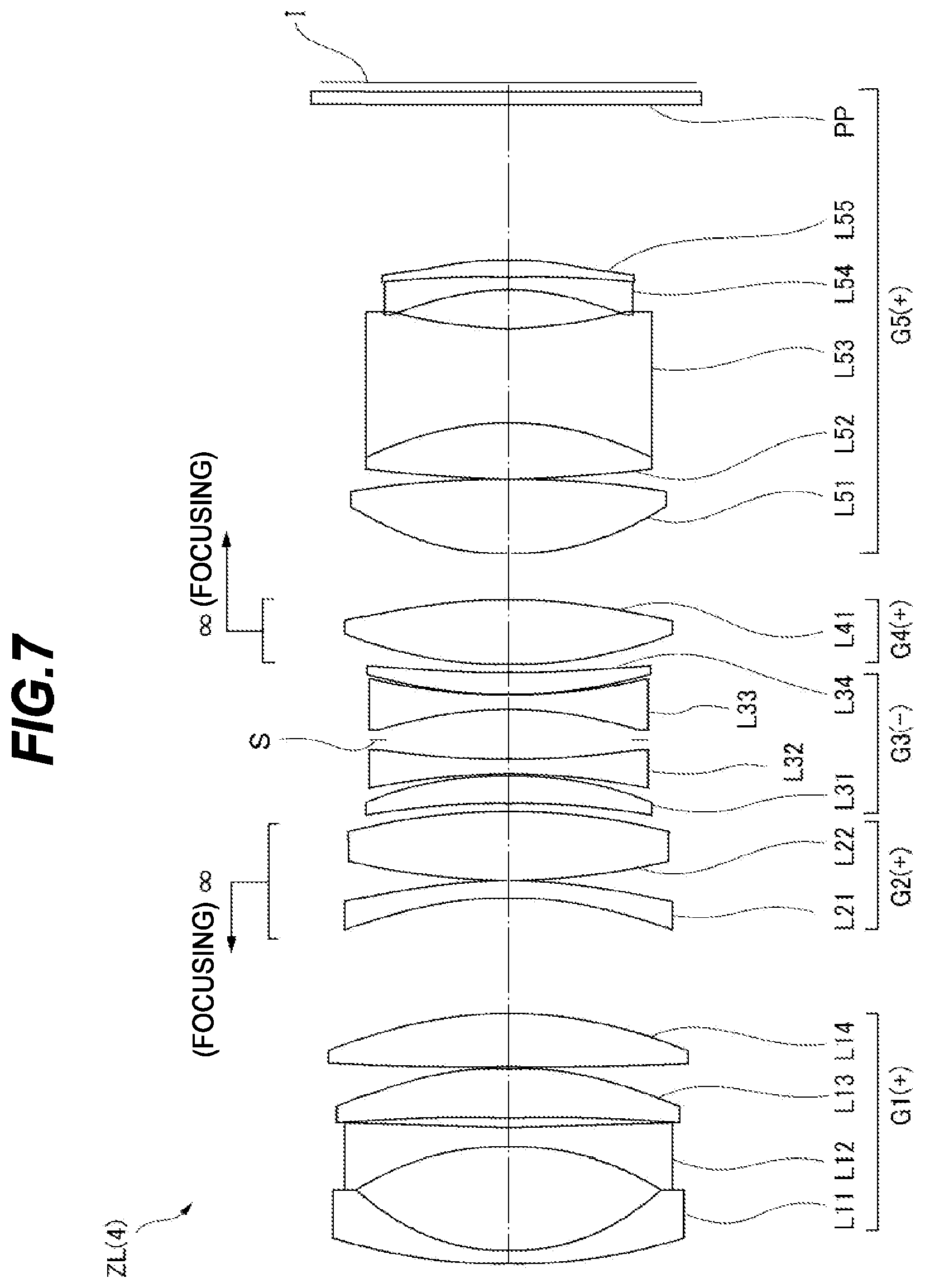 Patent US12092804 Figure 7 – Optical system, optical apparatus and method for manufacturing the optical system