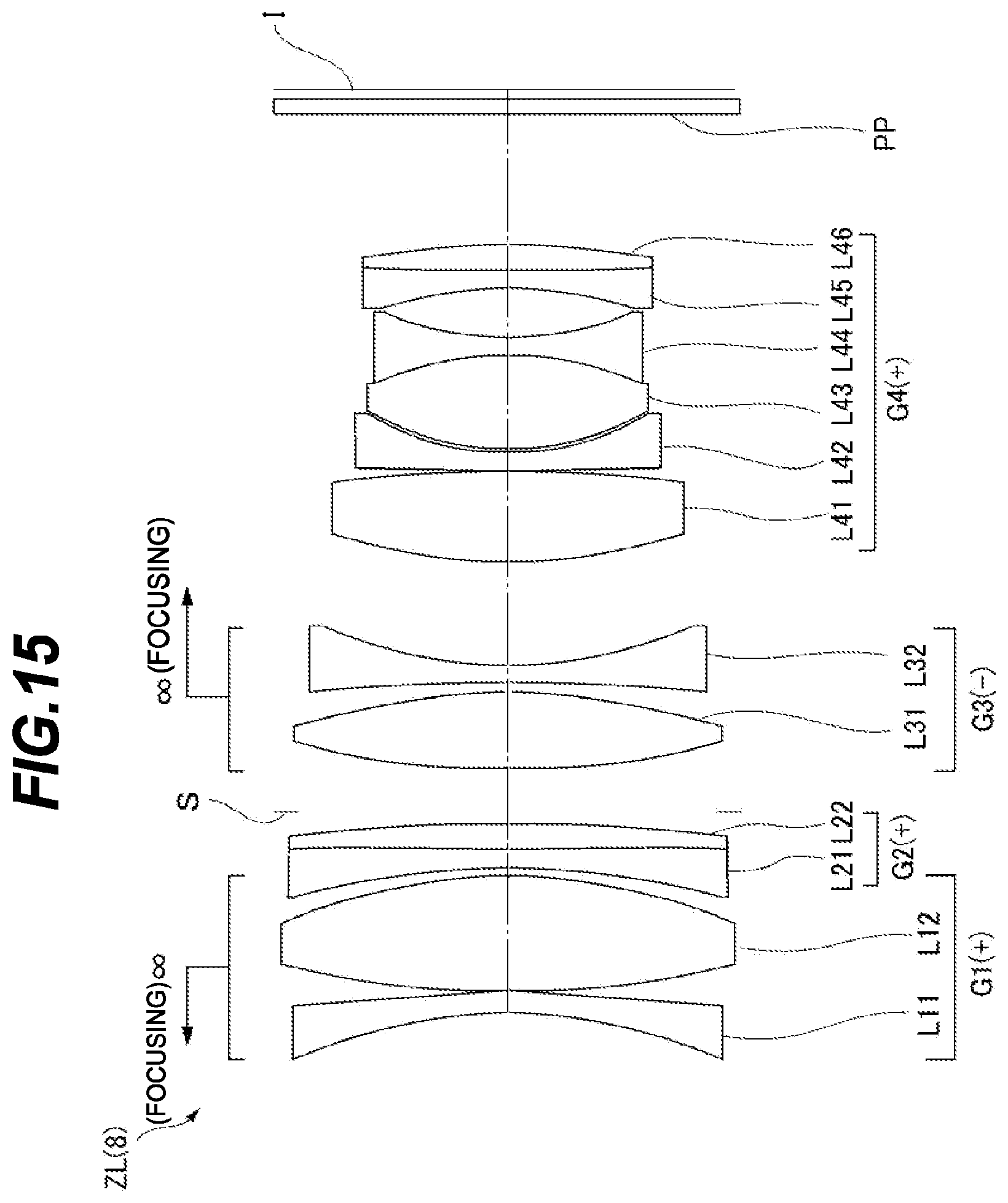 Patent US12092804 Figure 15 – Optical system, optical apparatus and method for manufacturing the optical system