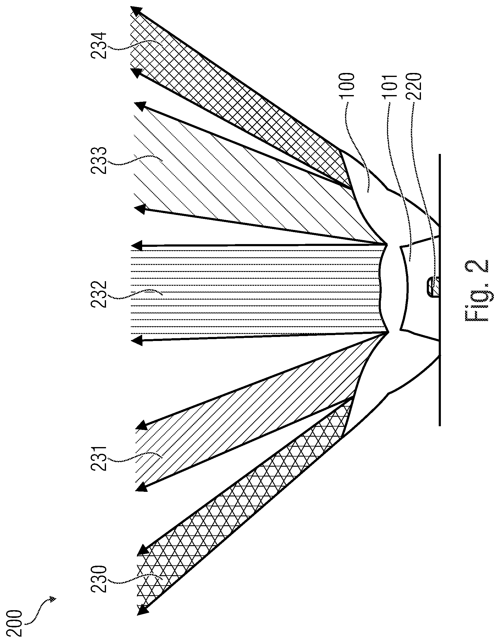 Patent US12092806 Figure 2 – Optics for transmission and/or reception element
