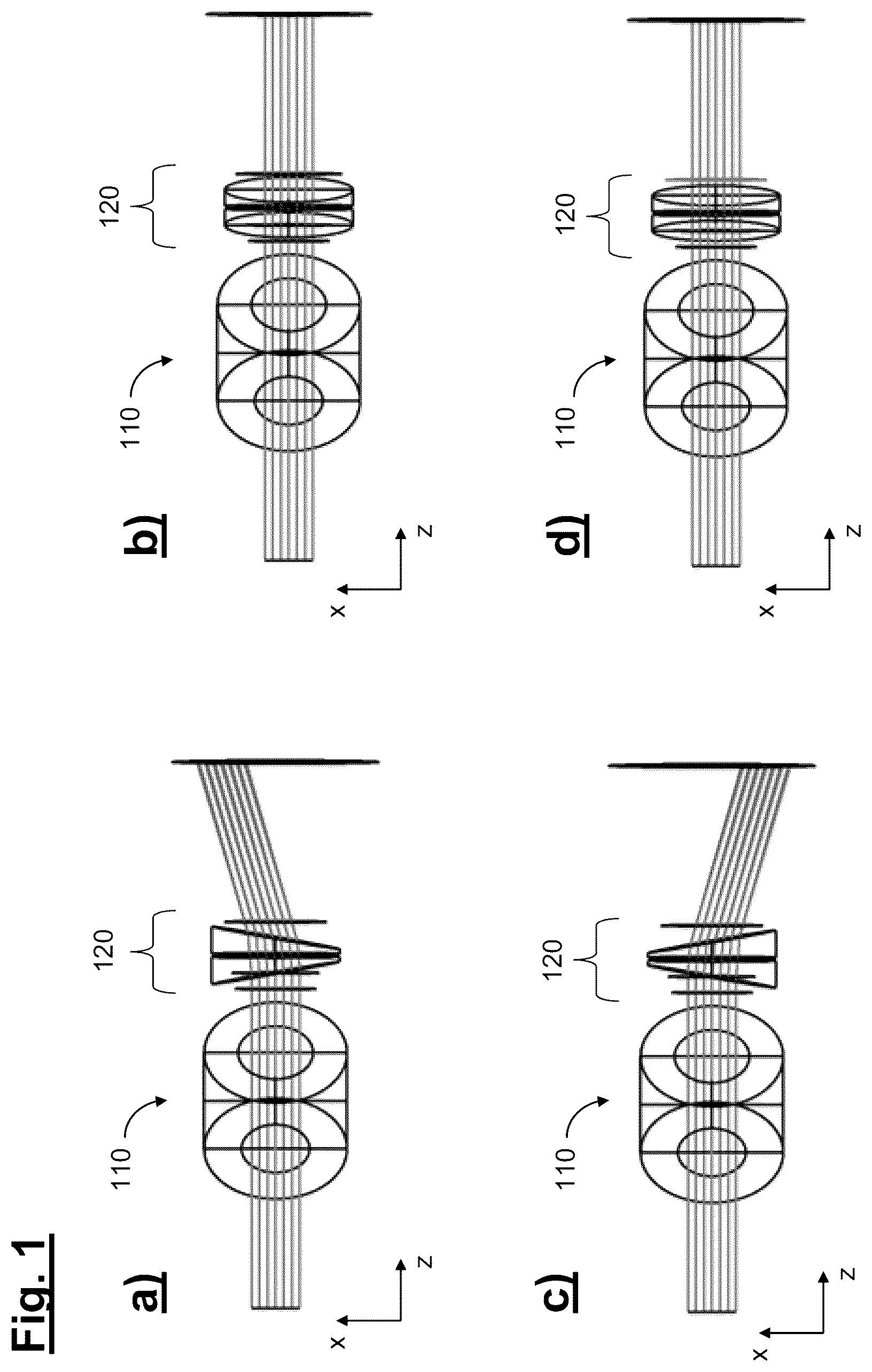 Patent US12092812 Figure 1 – Device for the two-dimensionally scanning beam deflection of a light beam