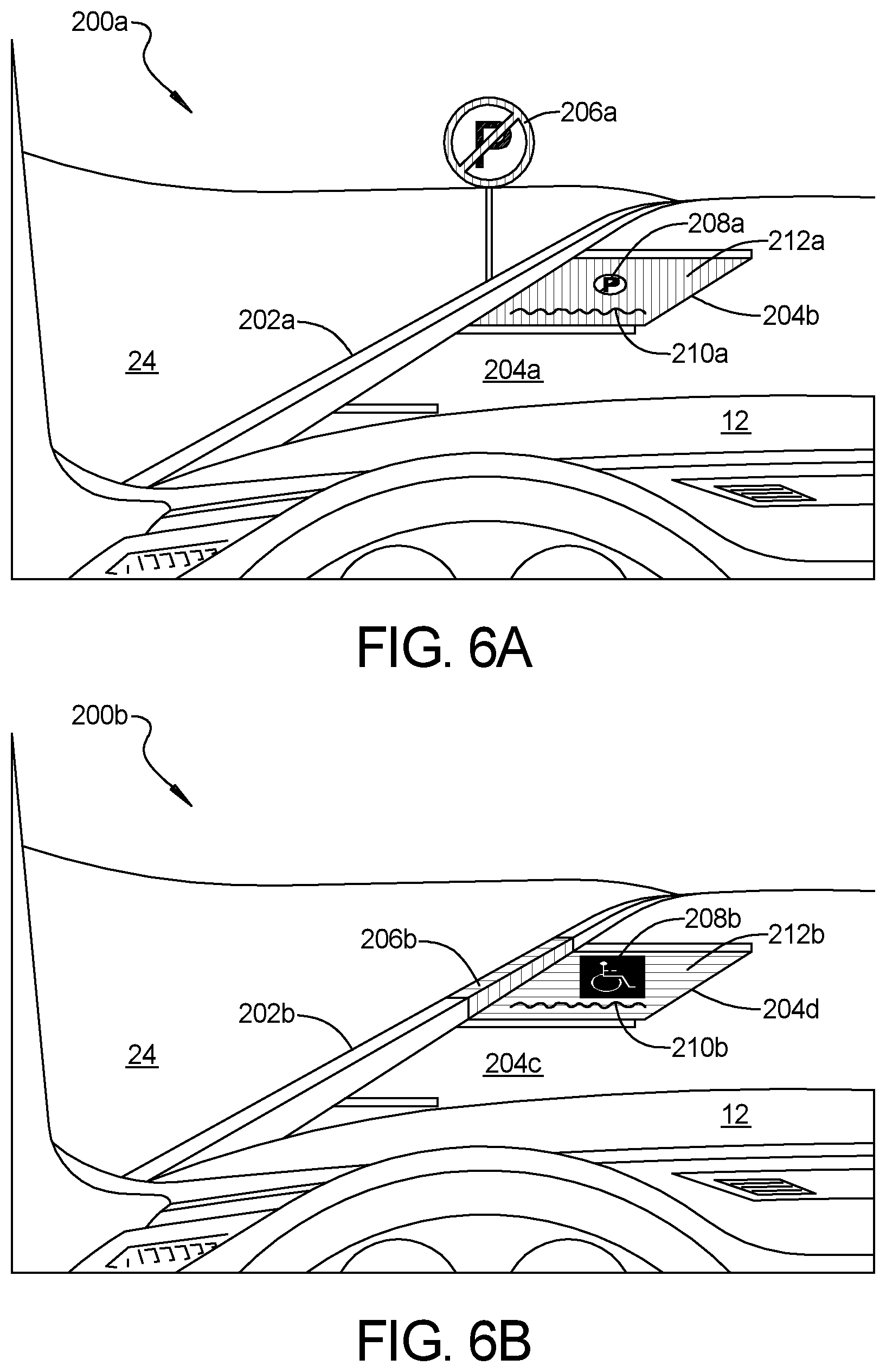 Patent US12092816 Figure 5 – Augmenting roadway markings and traffic signs for occupant awareness