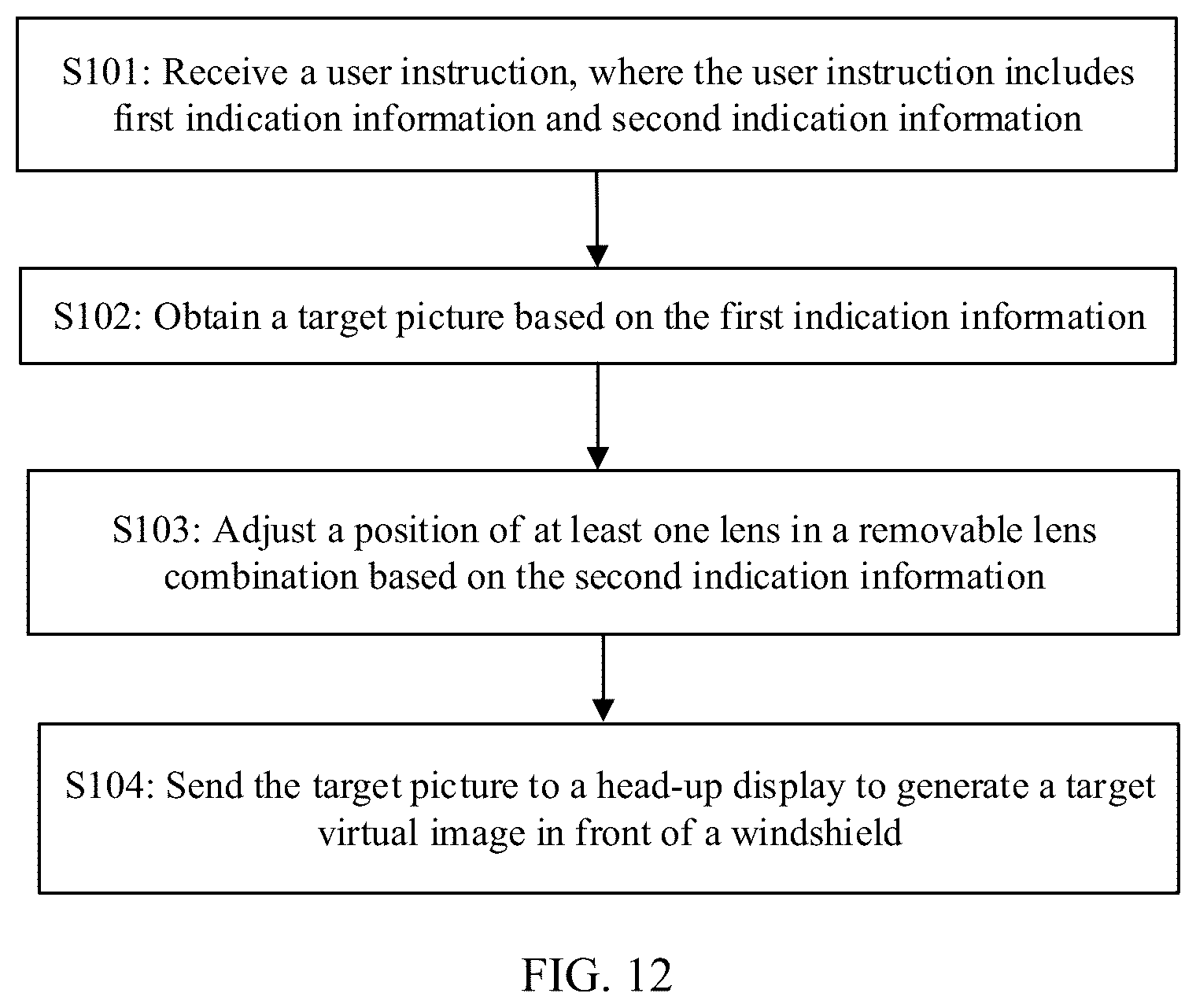 Patent US12092819 Figure 13 – Head-up display and head-up display method