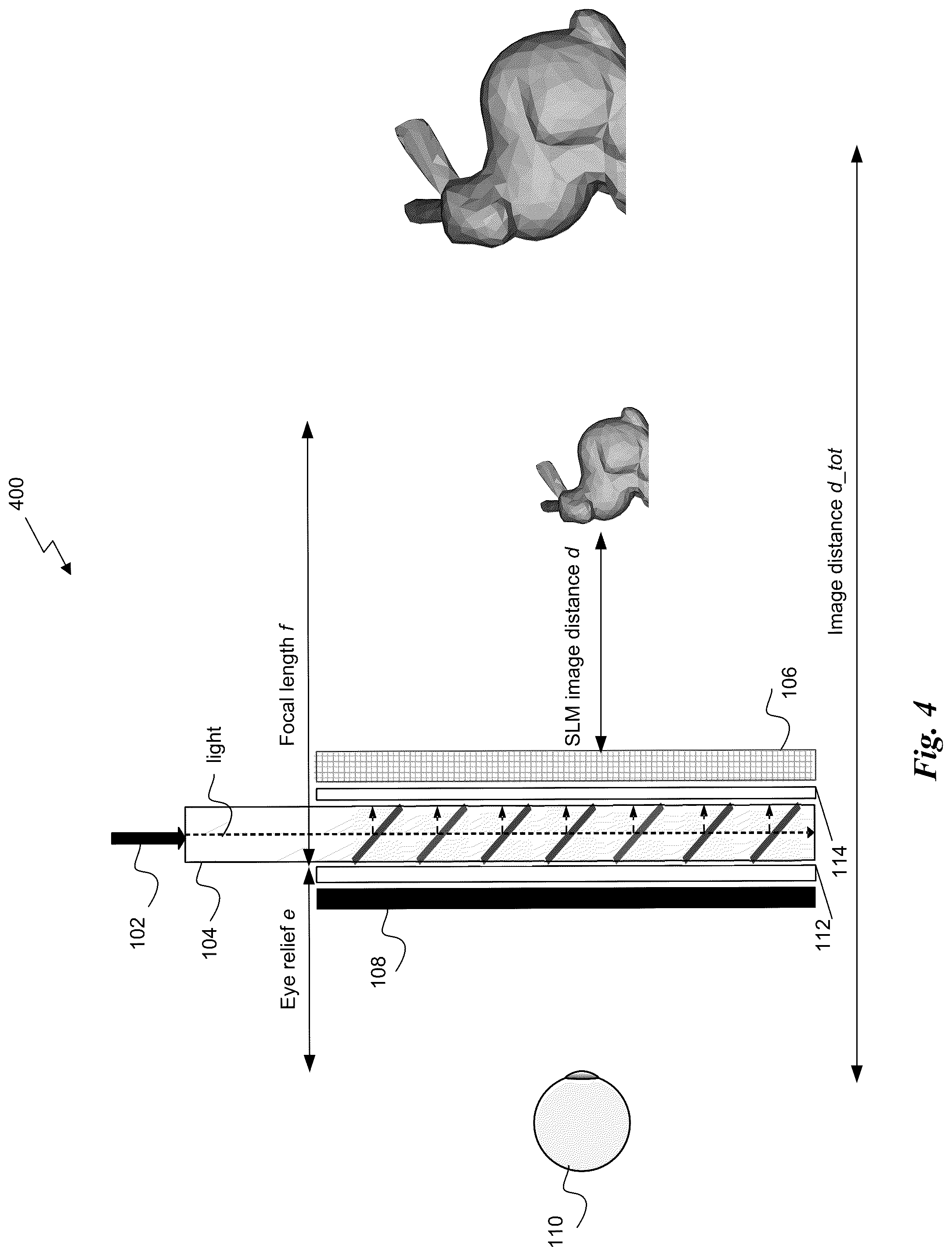 Patent US12092820 Figure 4 – Holographic virtual reality display