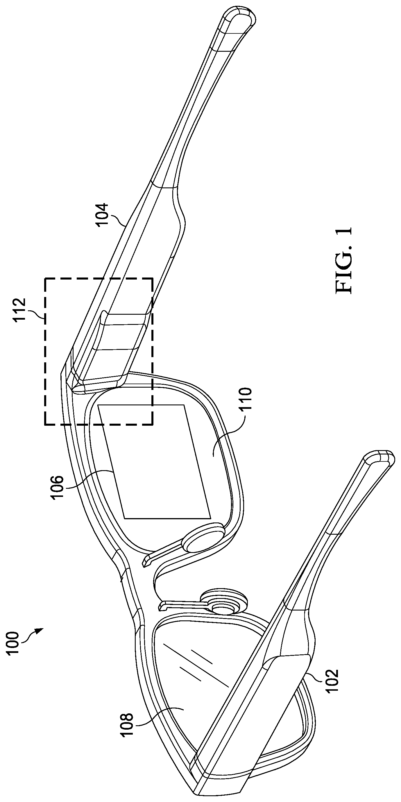 Patent US12092823 Figure 1 – Systems, devices, and methods for inputting light from a scanning laser projector into a waveguide
